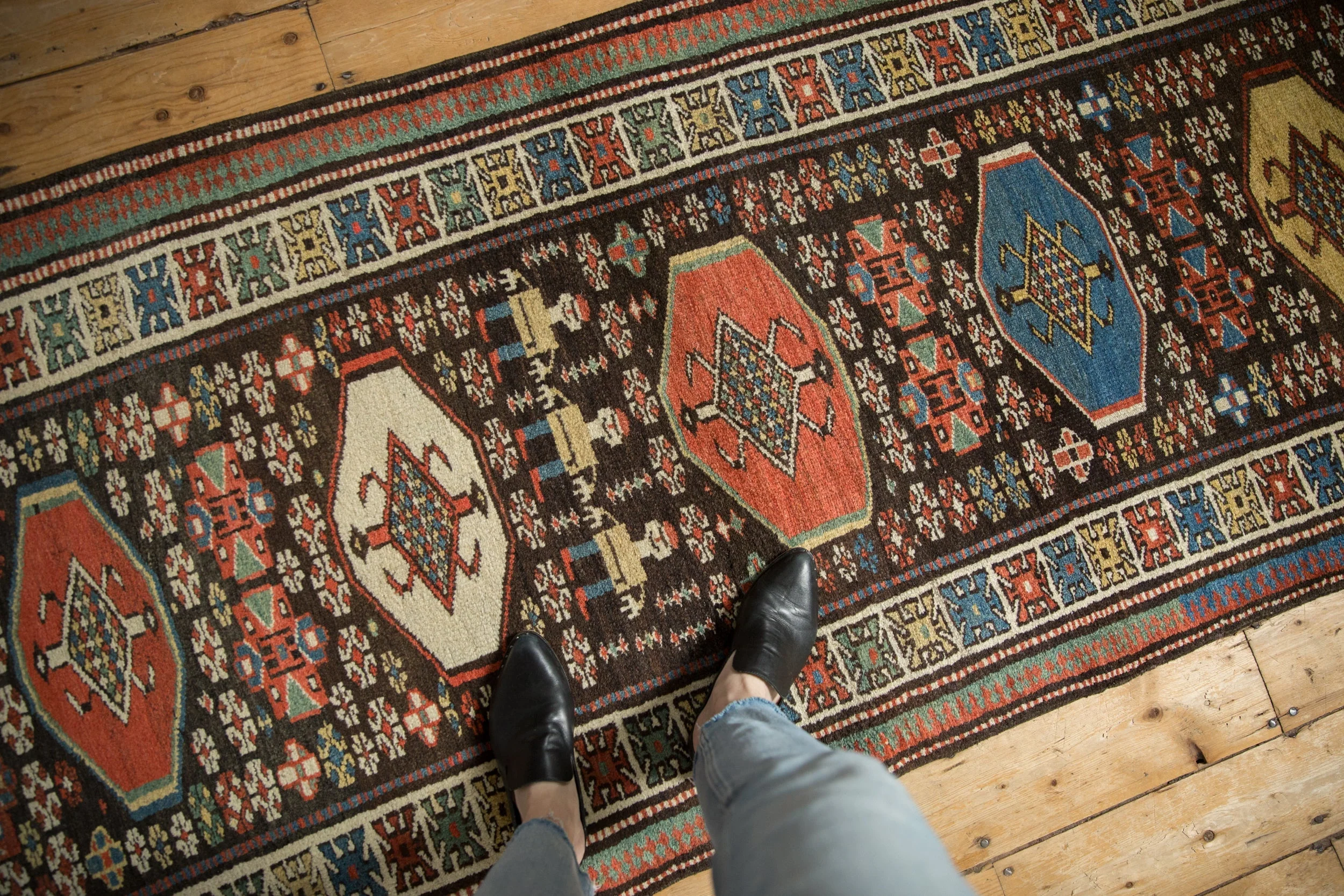 3.5x12.5 Vintage Kurdish Rug Runner - Image 2