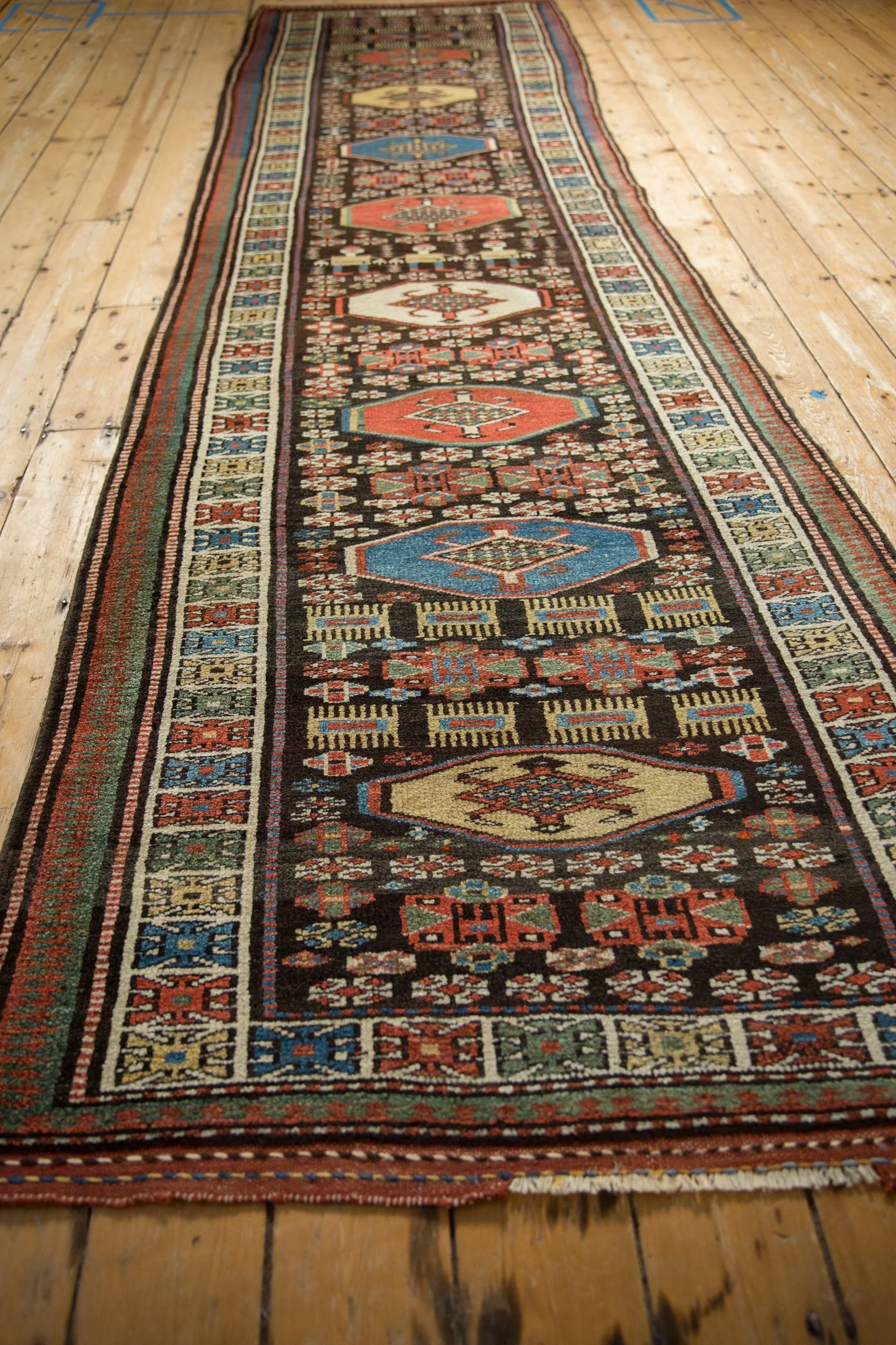 3.5x12.5 Vintage Kurdish Rug Runner - Image 7