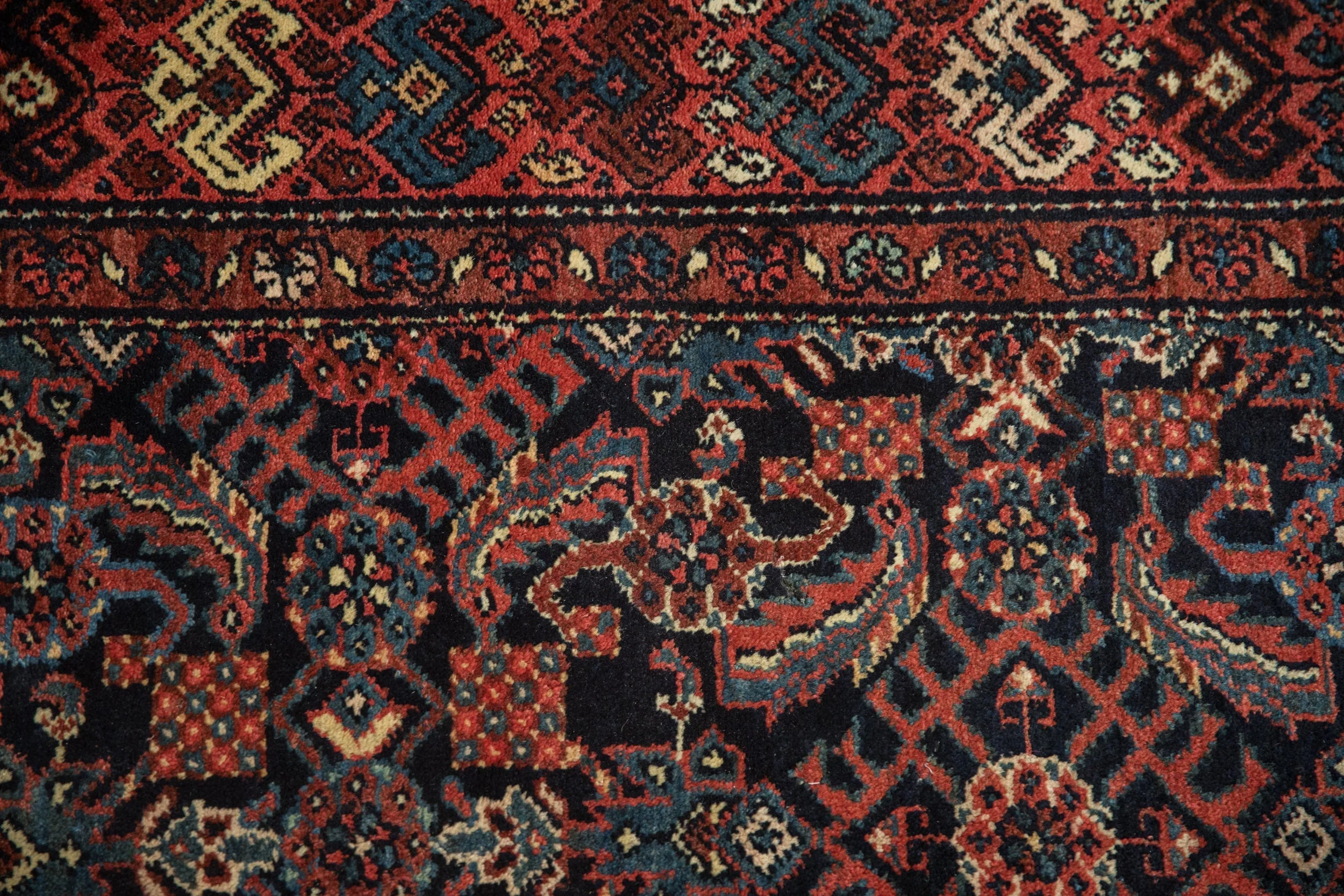3.5x12 Vintage Hamadan Rug Runner - Image 3