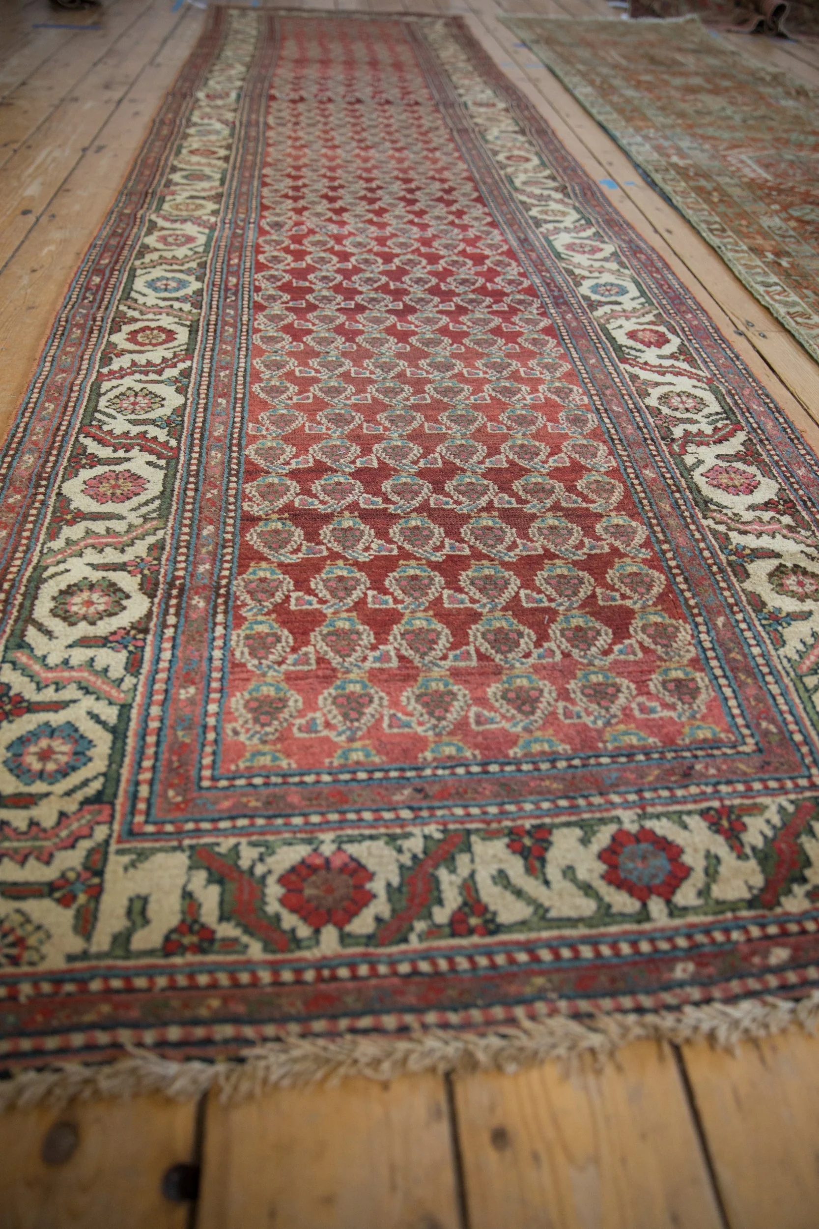 3.5x12 Vintage Hamadan Rug Runner - Image 5