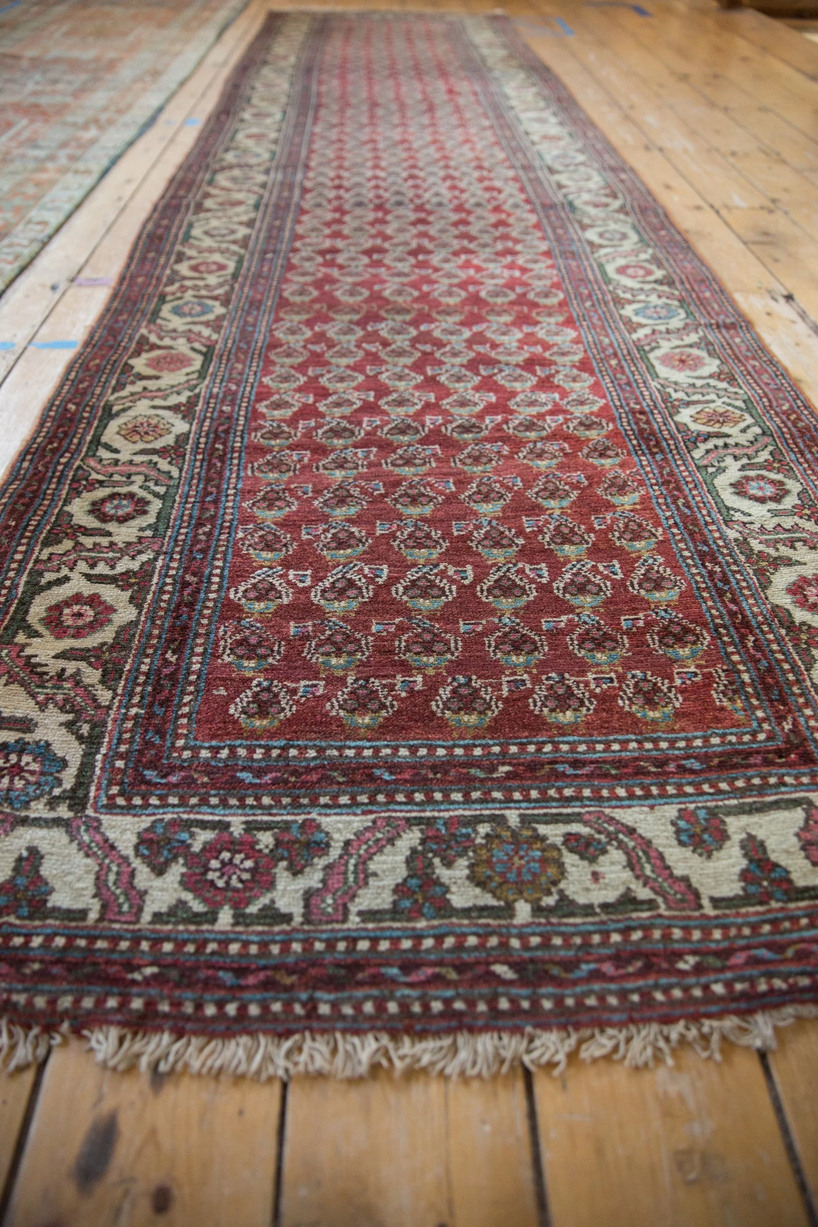 3.5x12 Vintage Hamadan Rug Runner - Image 8
