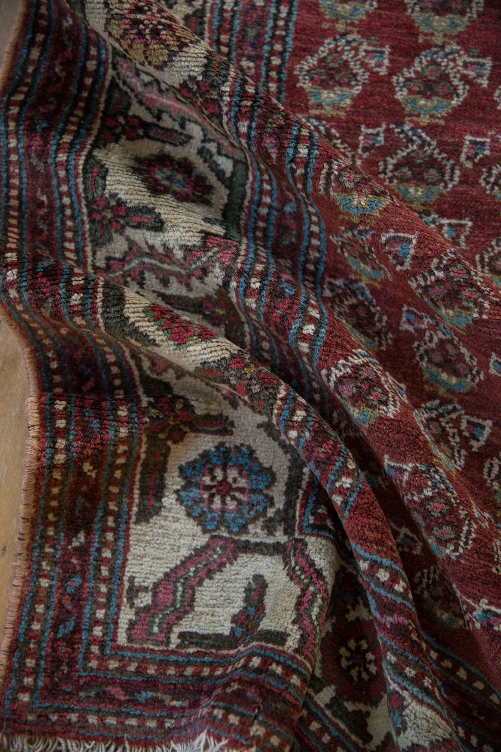3.5x12 Vintage Hamadan Rug Runner - Image 9