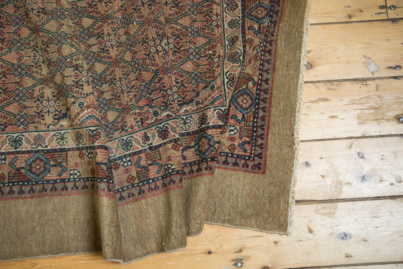 3.5x13.5 Antique Camel Hair Serab Rug Runner - Image 7