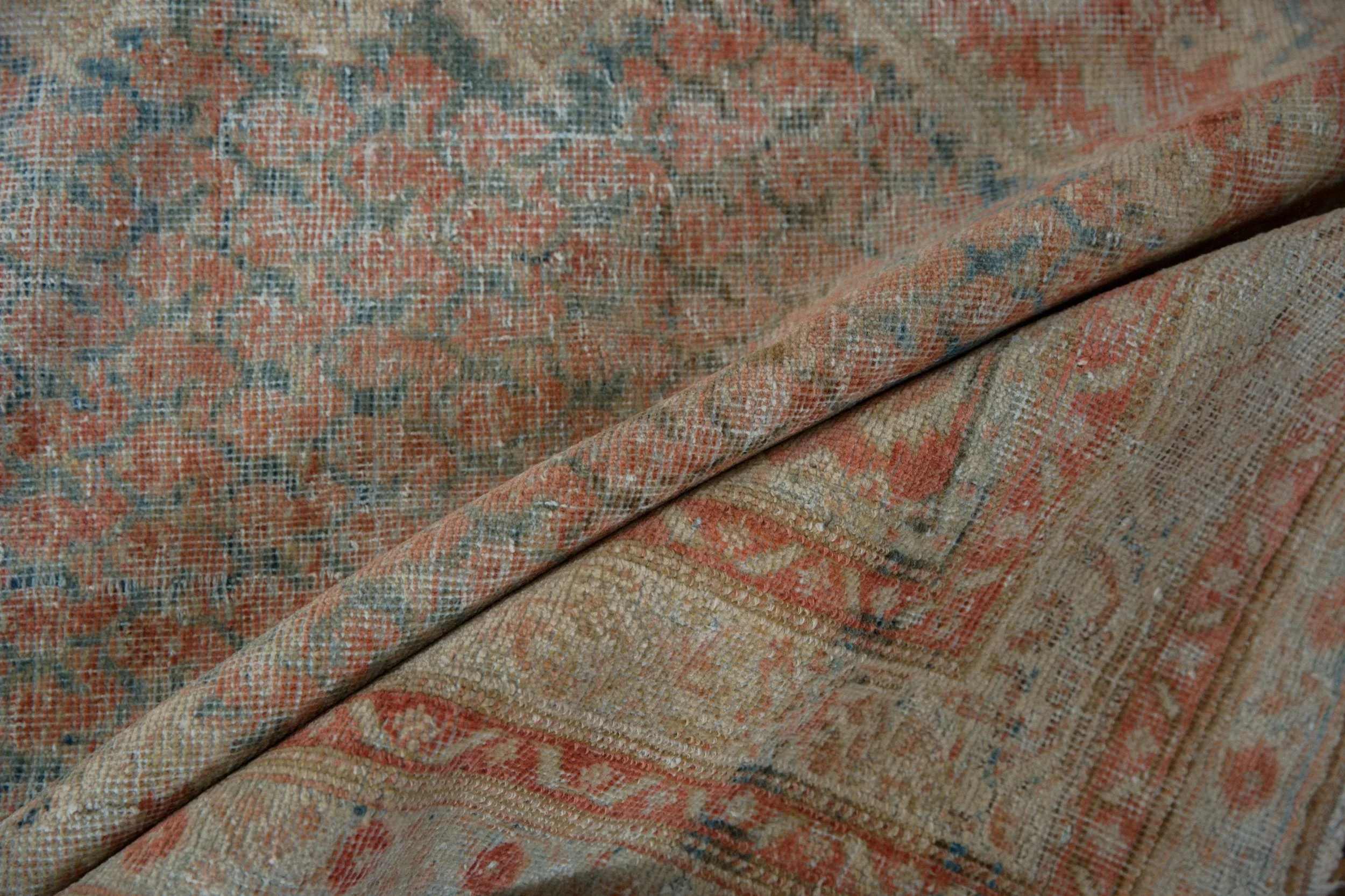 3.5x13.5 Vintage Fine Distressed Mahal Rug Runner - Image 10