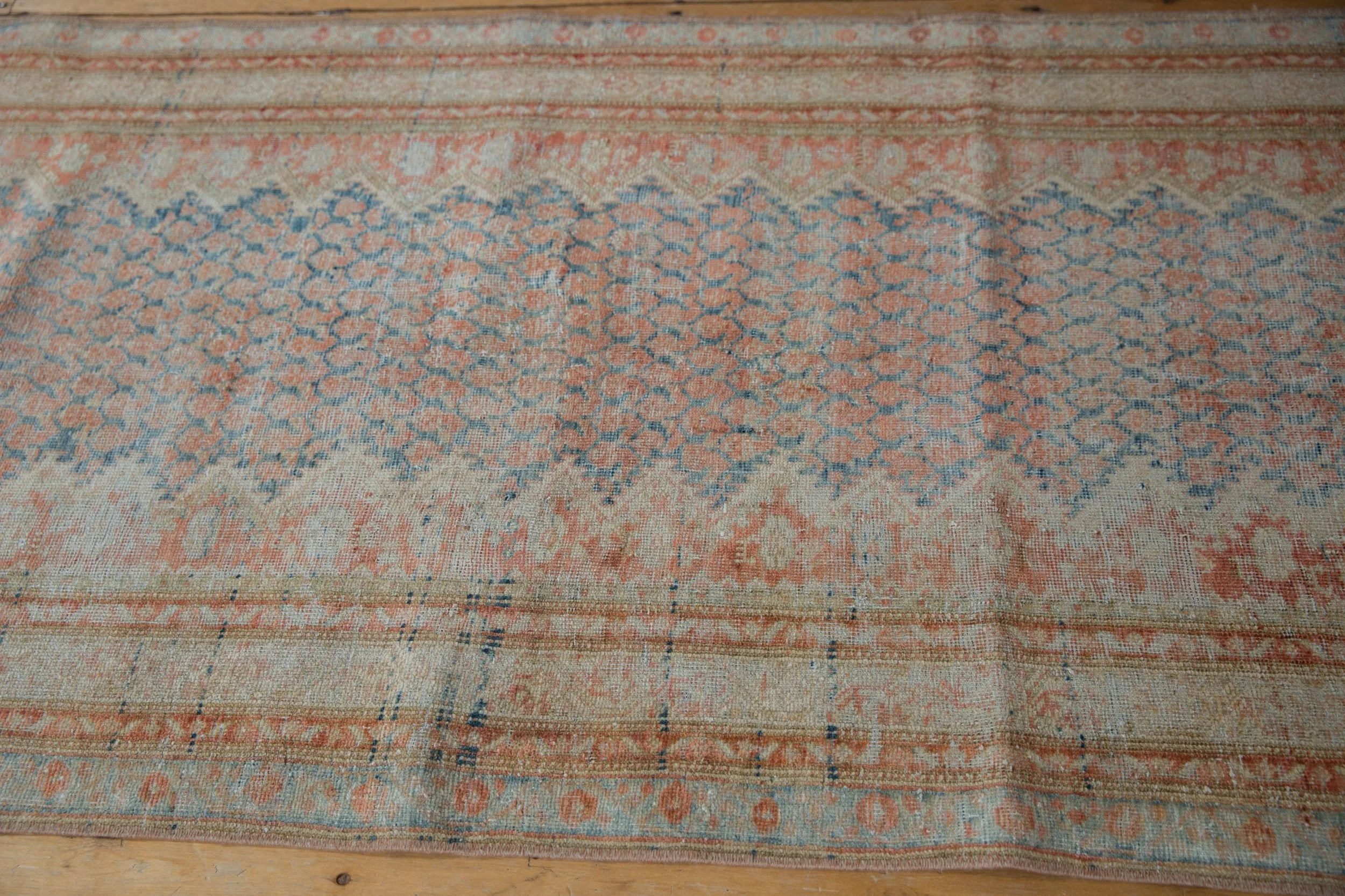 3.5x13.5 Vintage Fine Distressed Mahal Rug Runner - Image 7