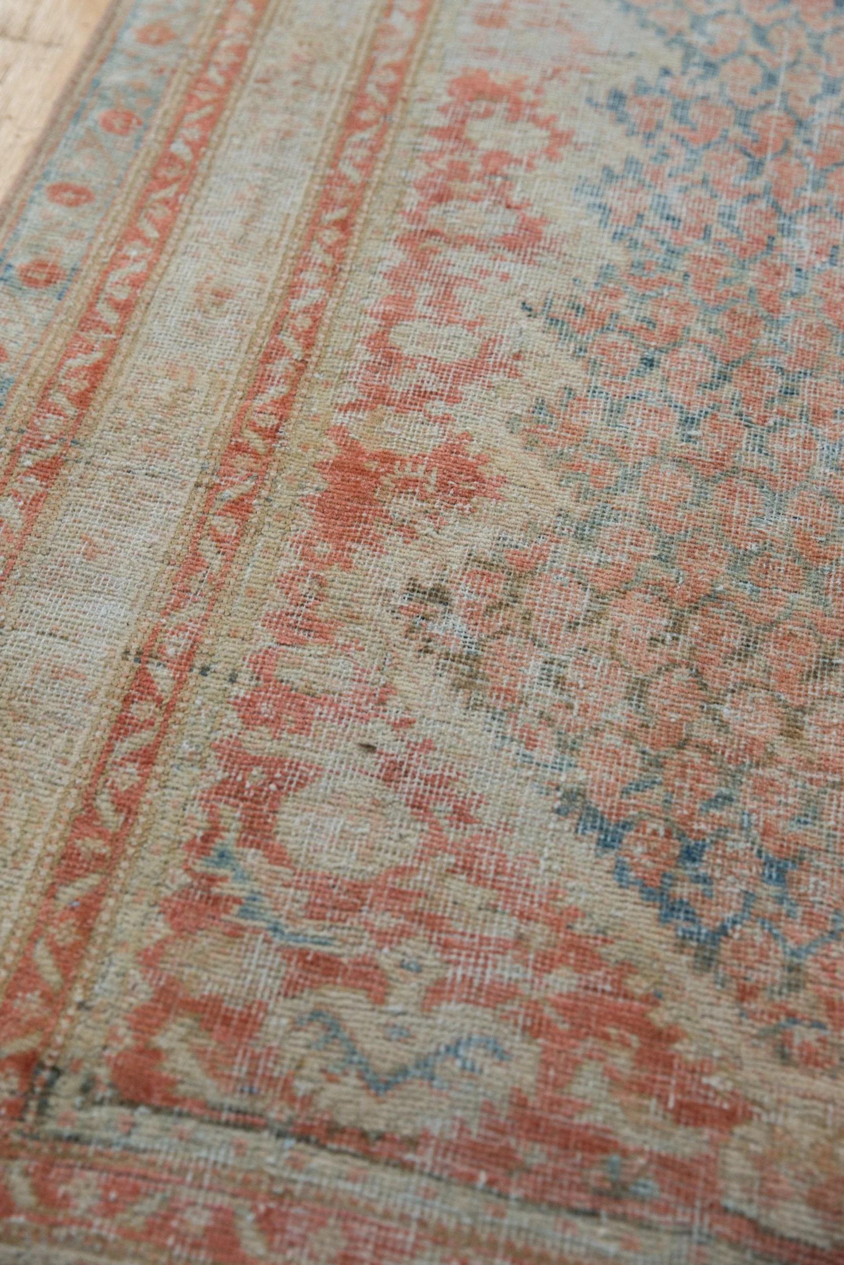 3.5x13.5 Vintage Fine Distressed Mahal Rug Runner - Image 9