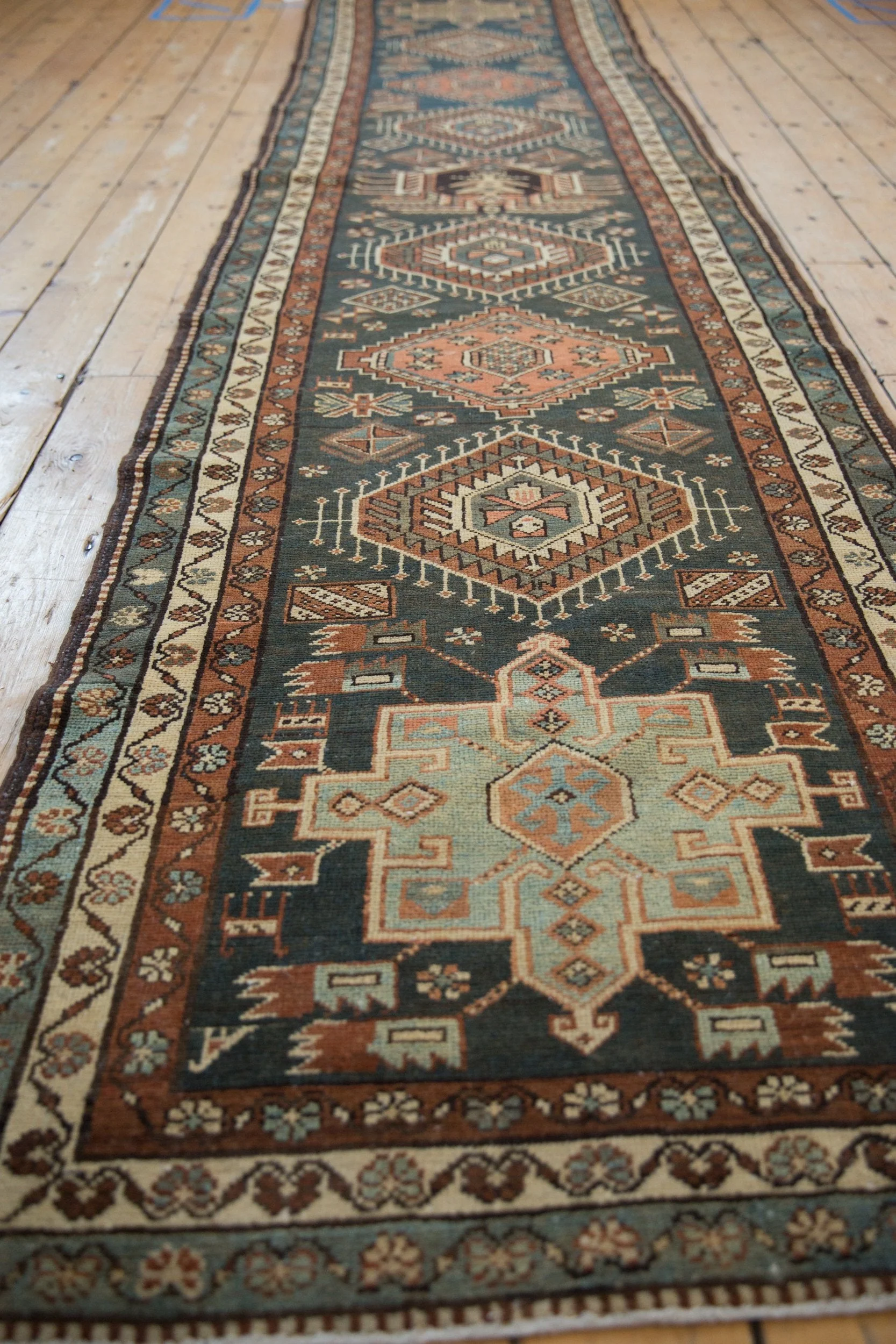 3.5x13.5 Vintage Karaja Rug Runner - Image 4