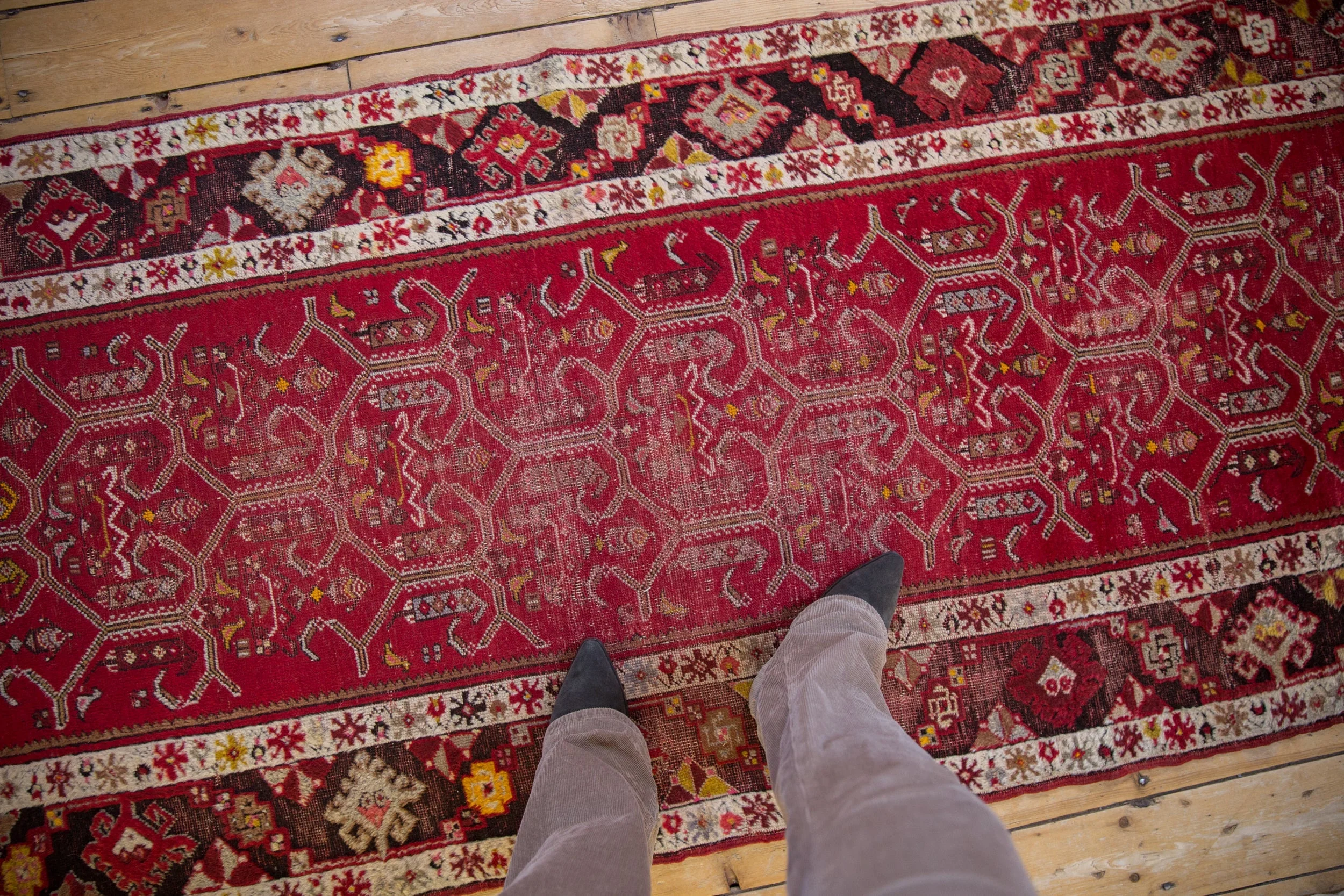 3.5x13 Vintage Anatolian Rug Runner - Image 2
