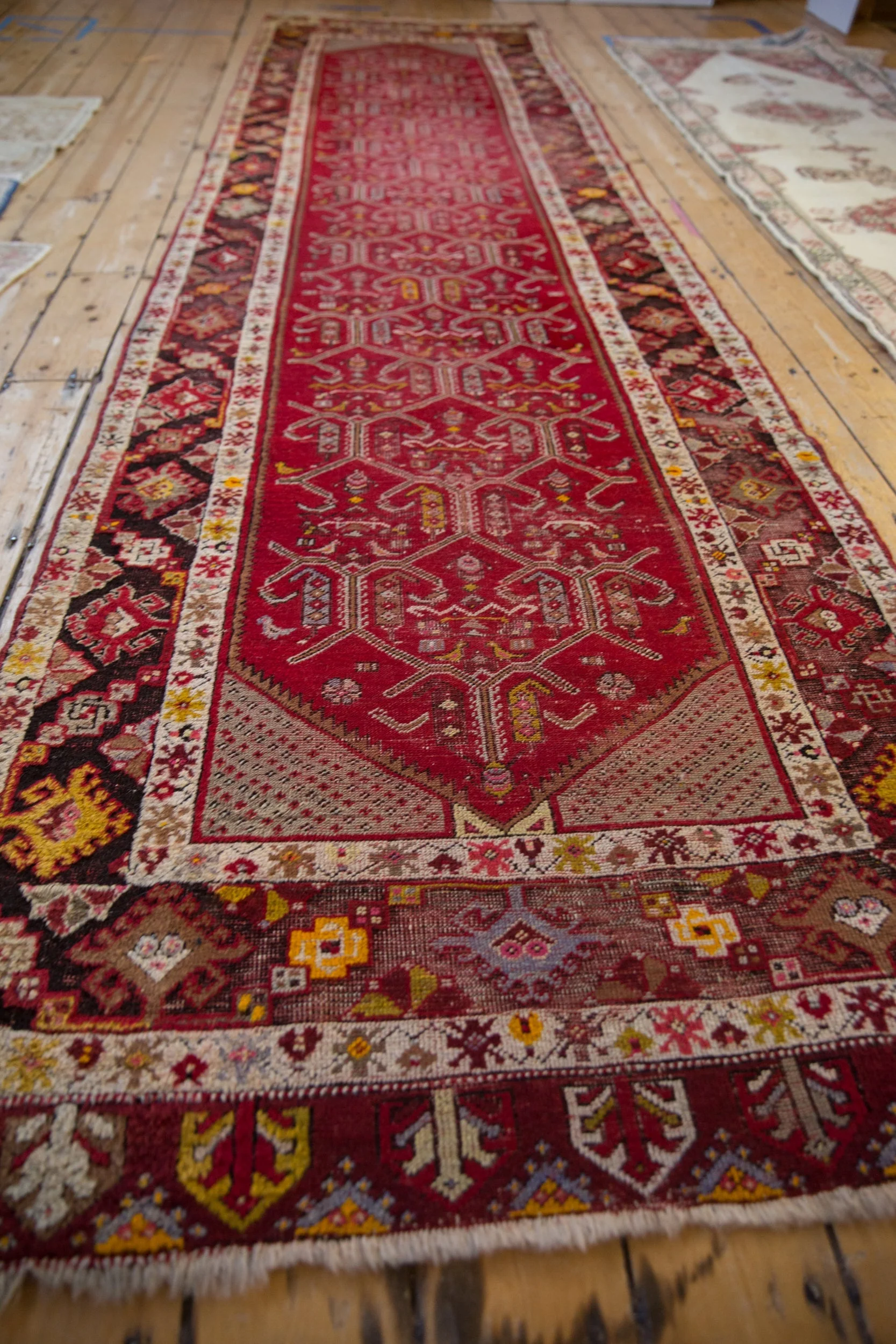 3.5x13 Vintage Anatolian Rug Runner - Image 7