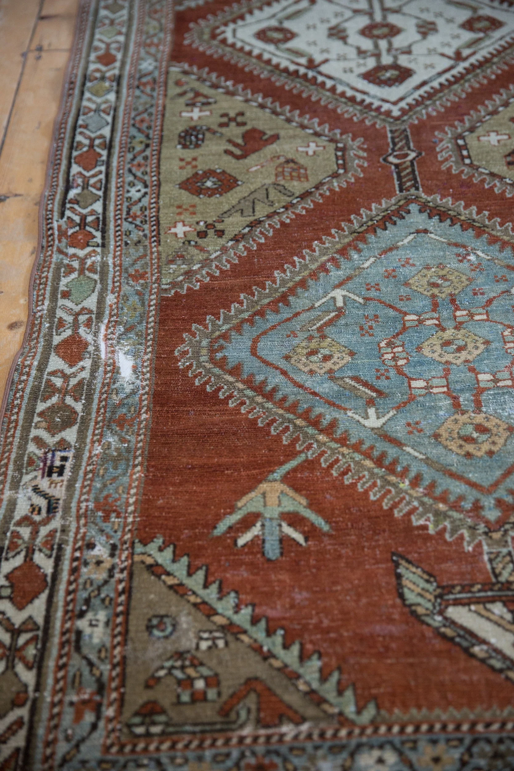 3.5x13 Vintage Distressed Malayer Rug Runner - Image 5