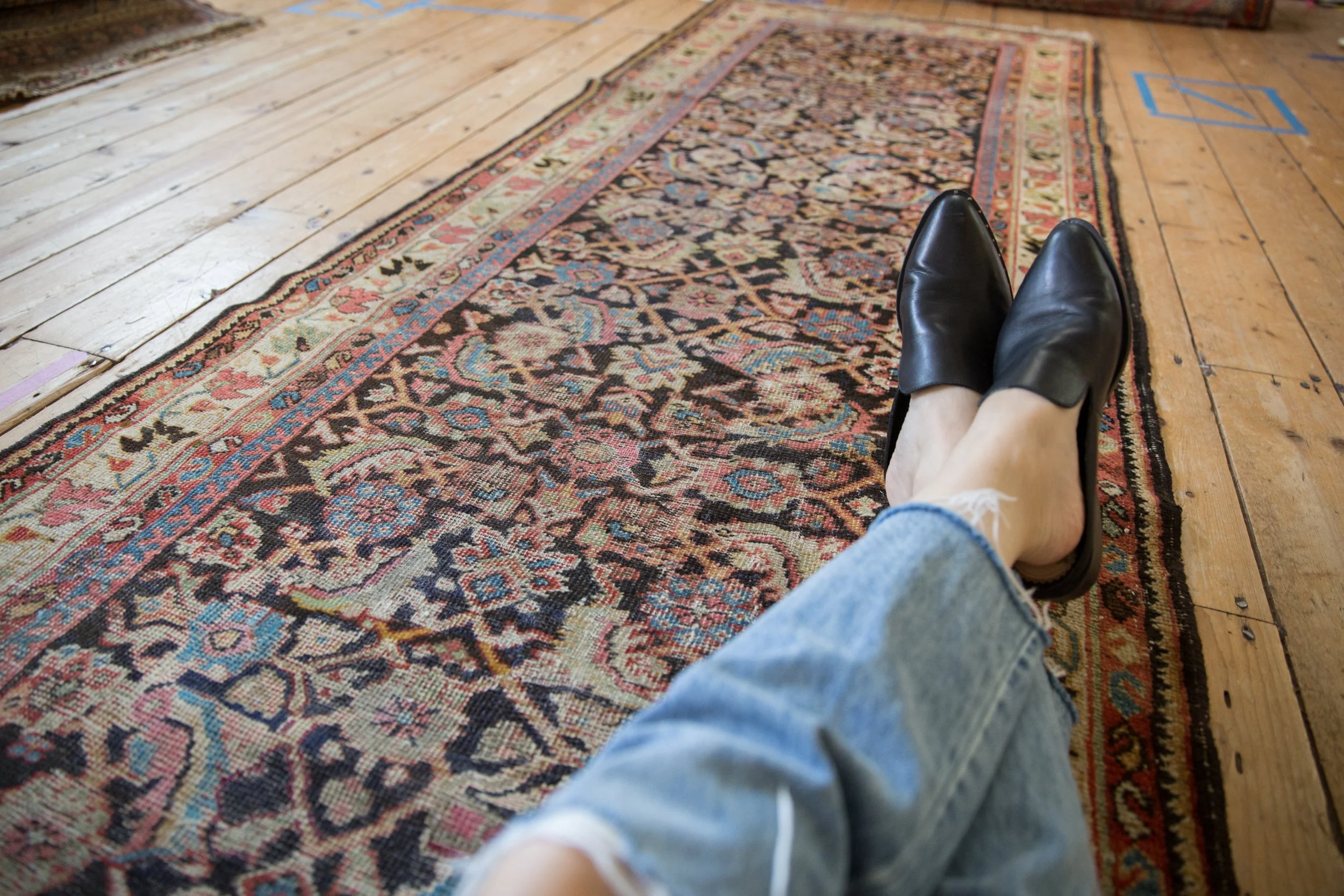 3.5x13 Vintage Mahal Rug Runner - Image 2