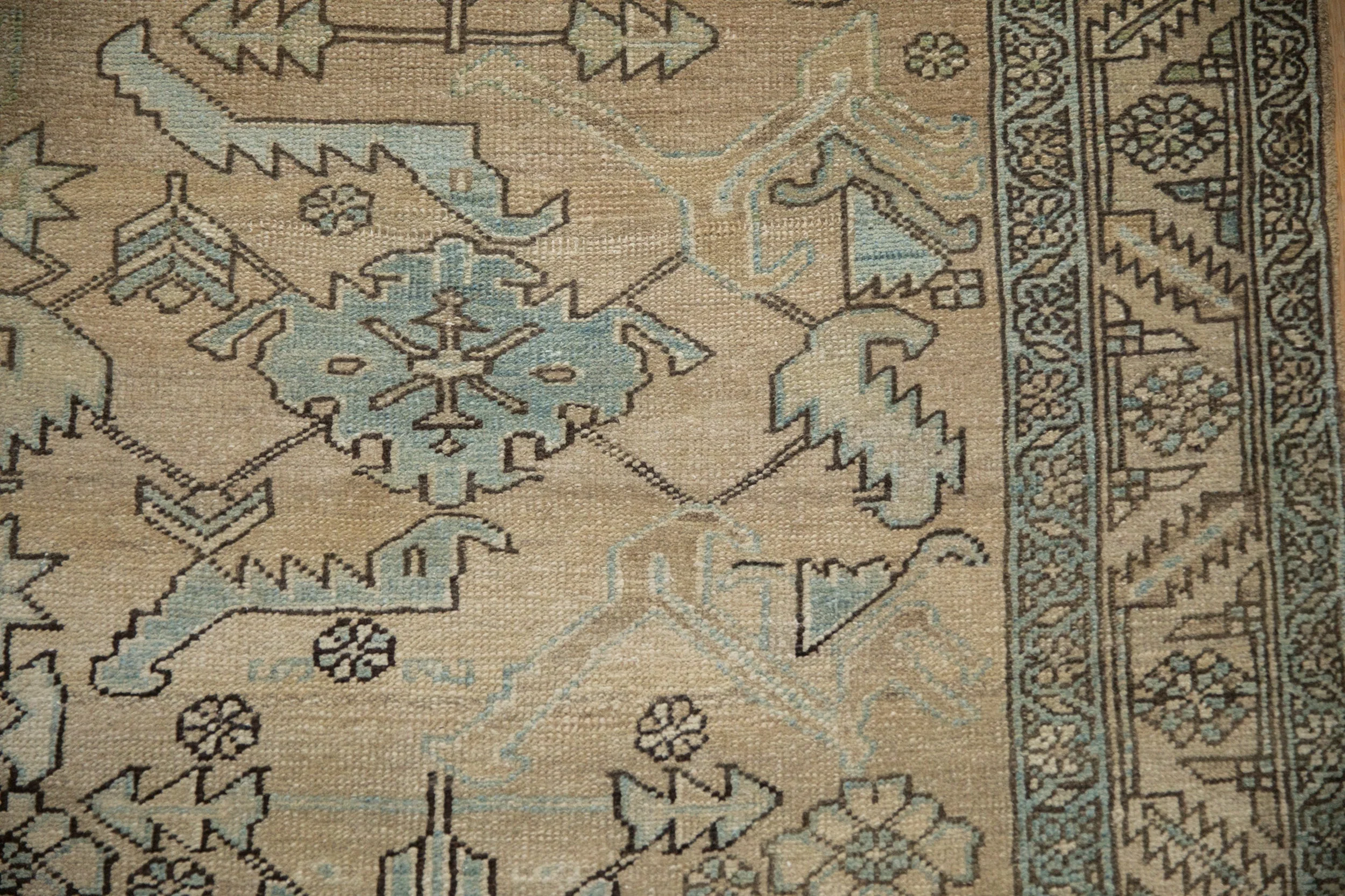 3.5x14.5 Vintage Distressed Heriz Rug Runner - Image 3