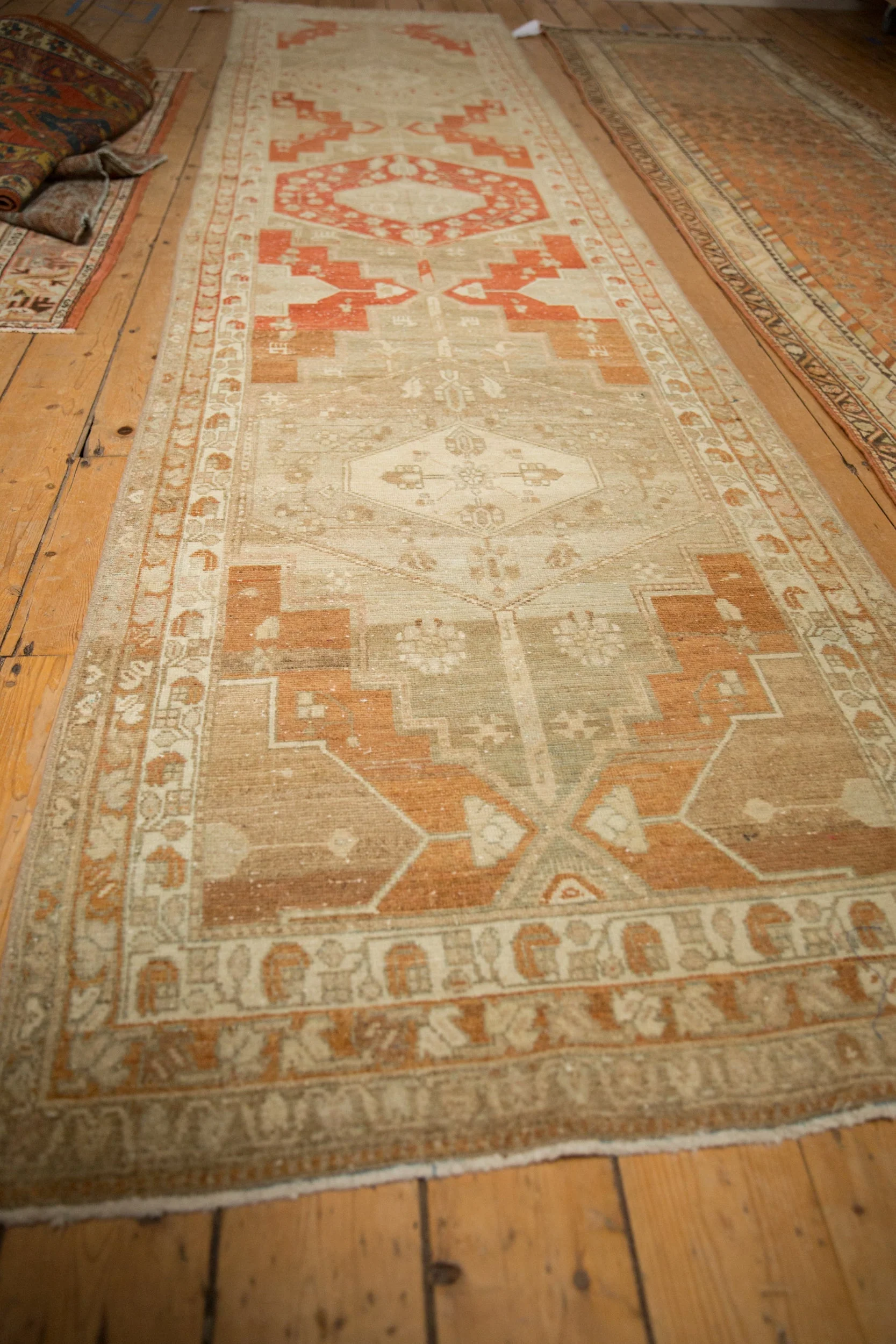 3.5x14.5 Vintage Distressed Malayer Rug Runner - Image 4