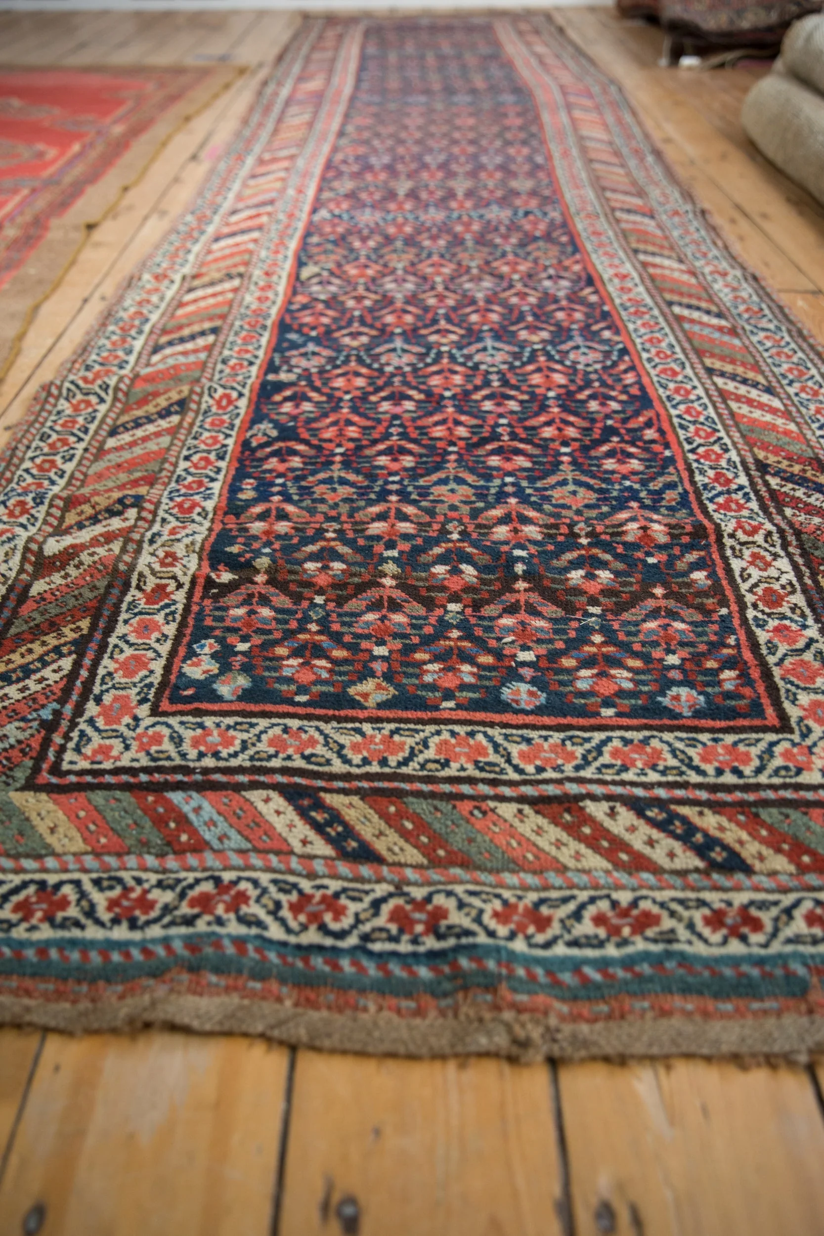 3.5x14.5 Vintage Kurdish Rug Runner - Image 4