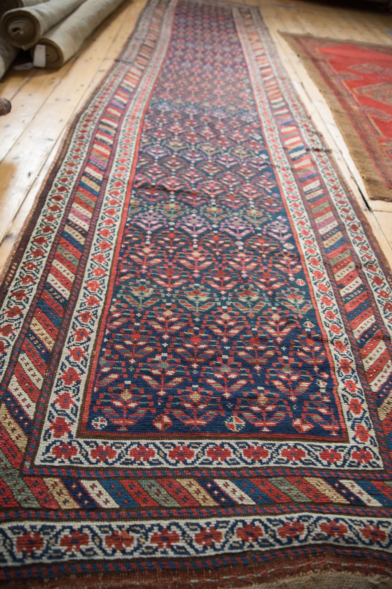 3.5x14.5 Vintage Kurdish Rug Runner - Image 6