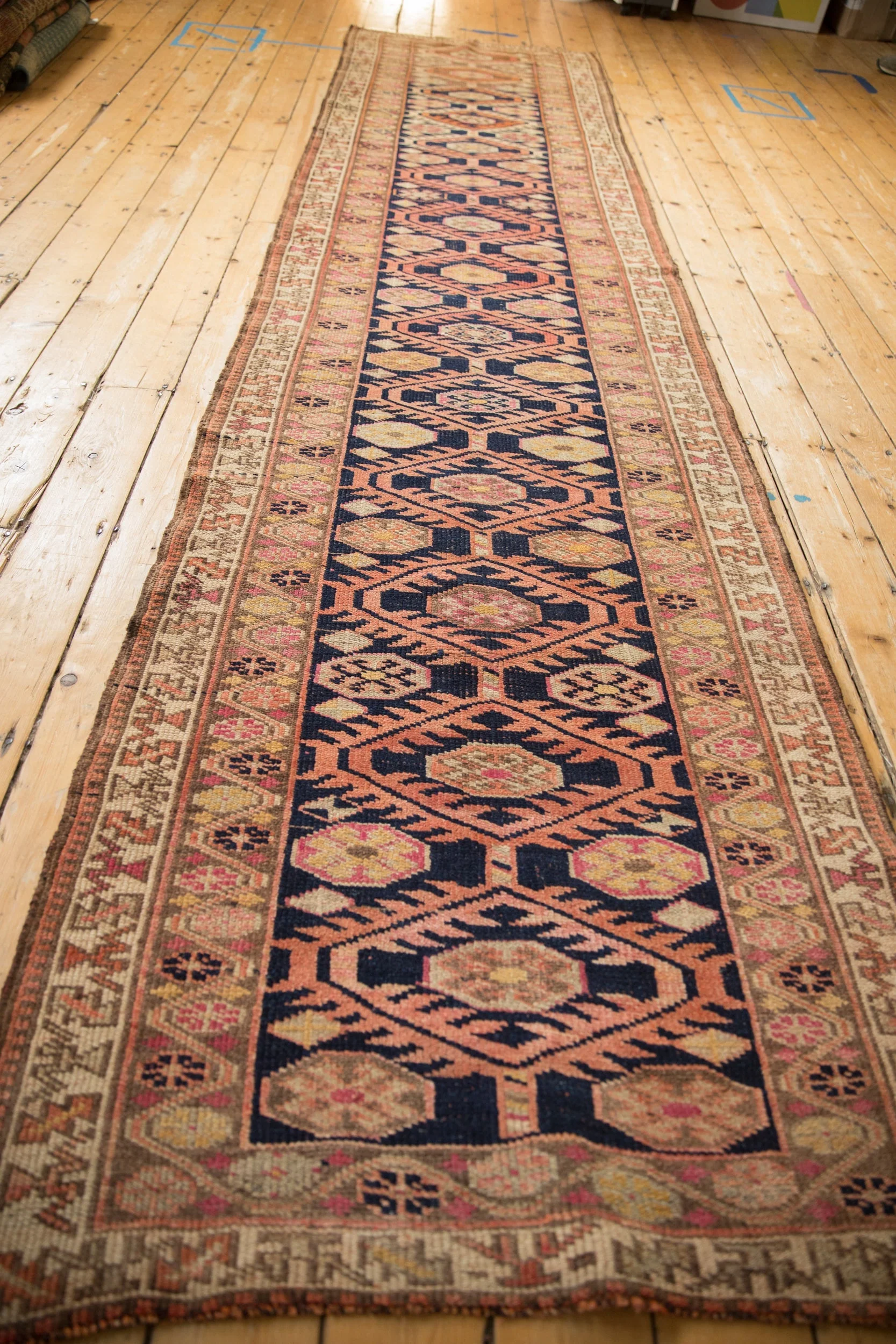 3.5x14 Vintage Distressed Kurd Rug Runner - Image 5