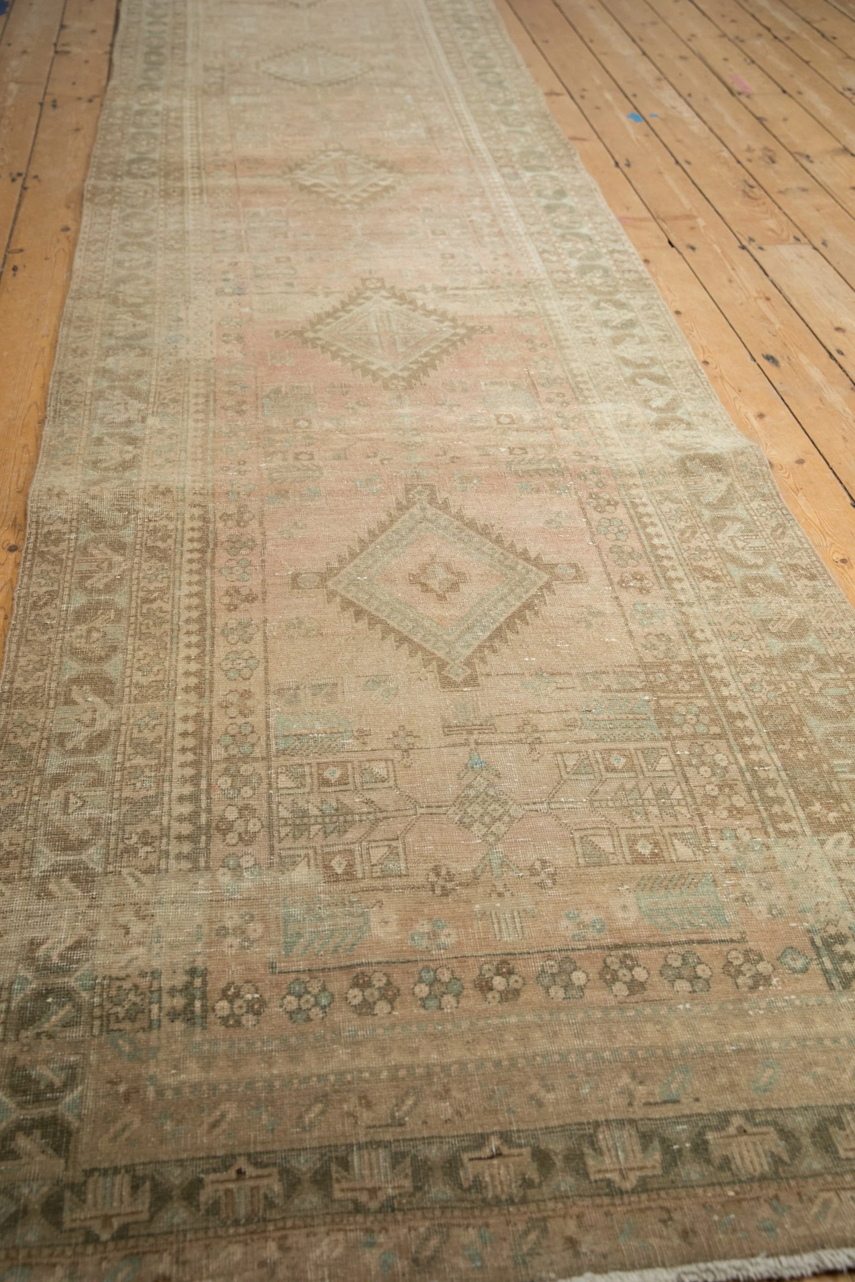 3.5x14 Vintage Distressed Serab Rug Runner - Image 4