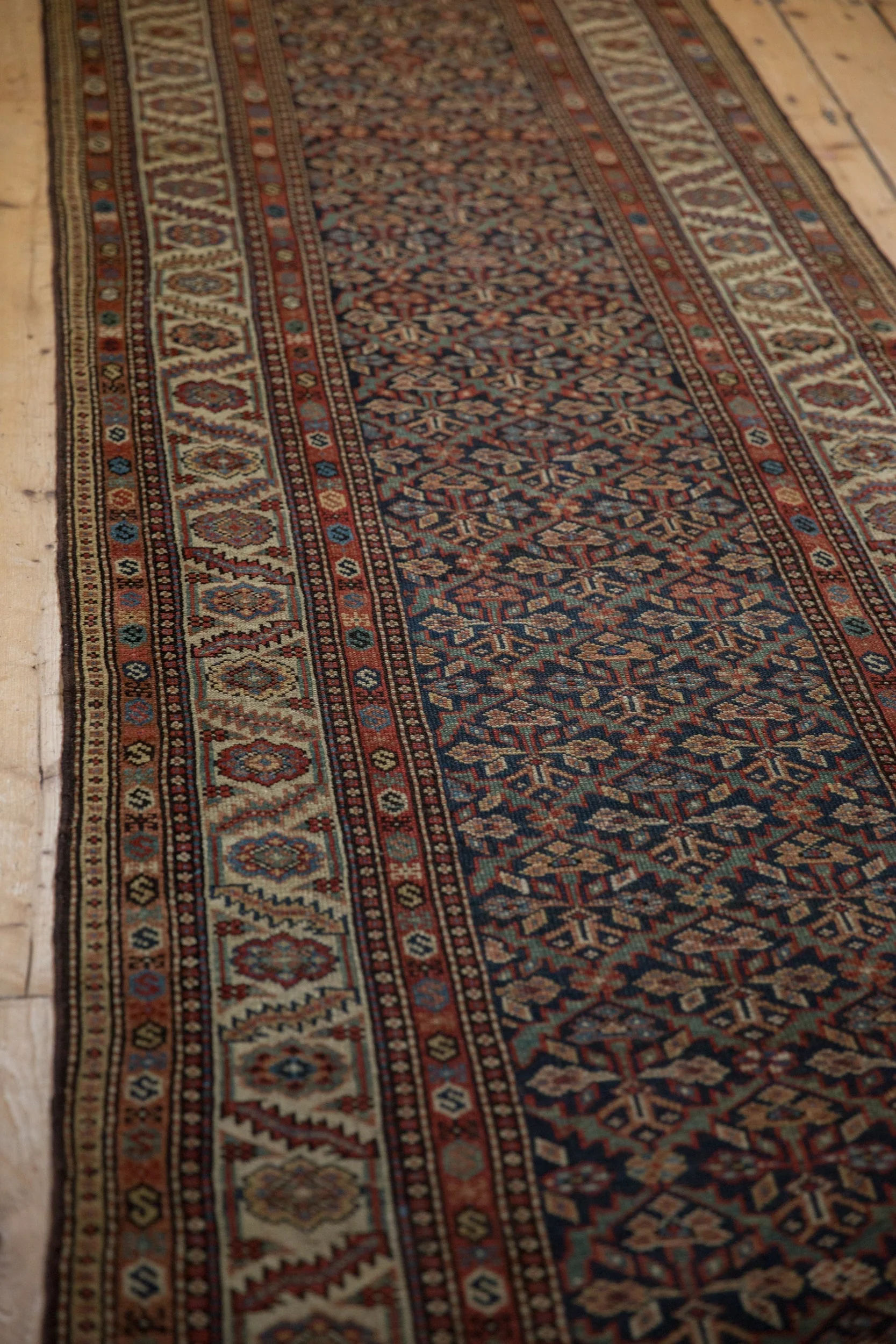 3.5x15.5 Antique Fine Malayer Rug Runner - Image 7