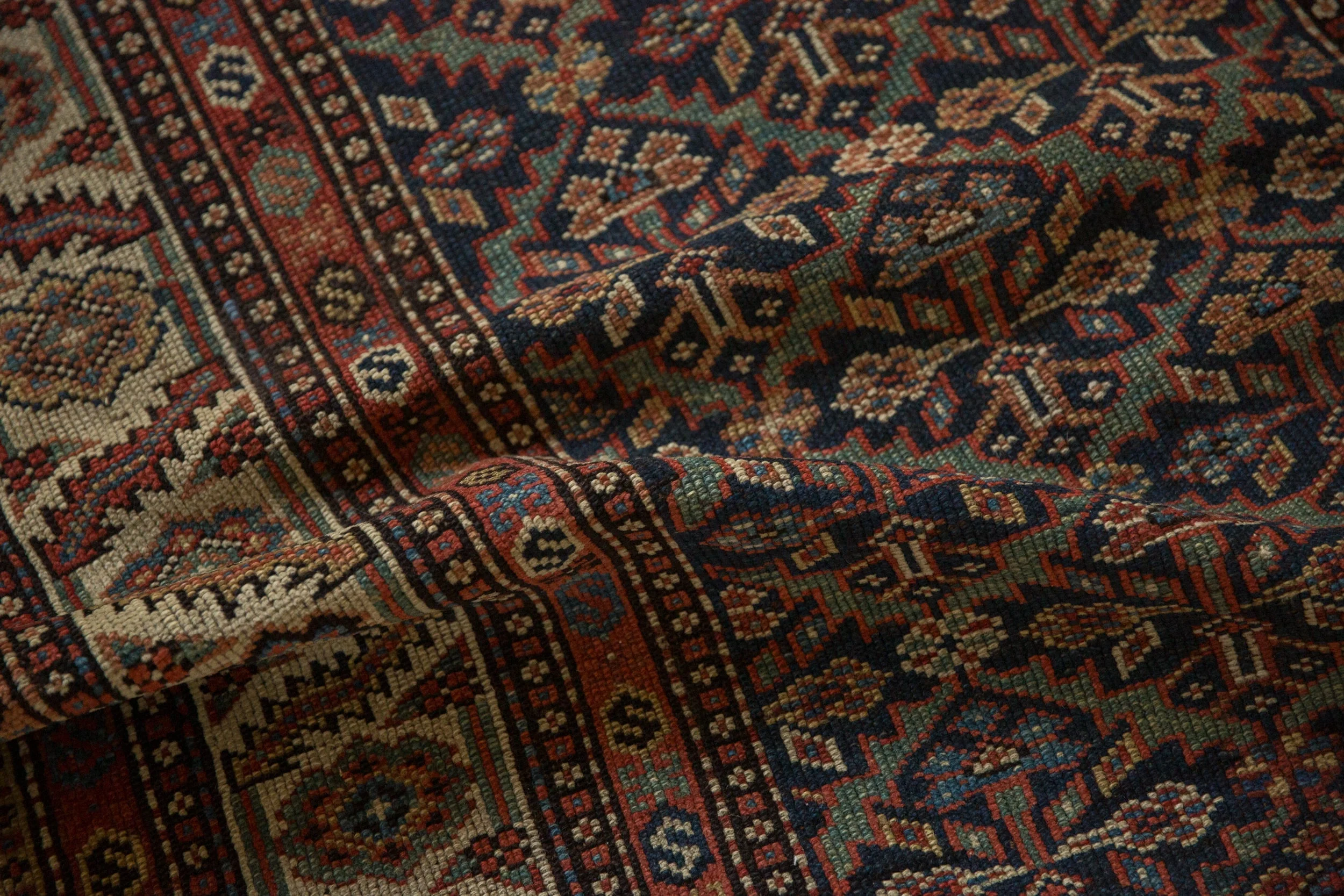3.5x15.5 Antique Fine Malayer Rug Runner - Image 8