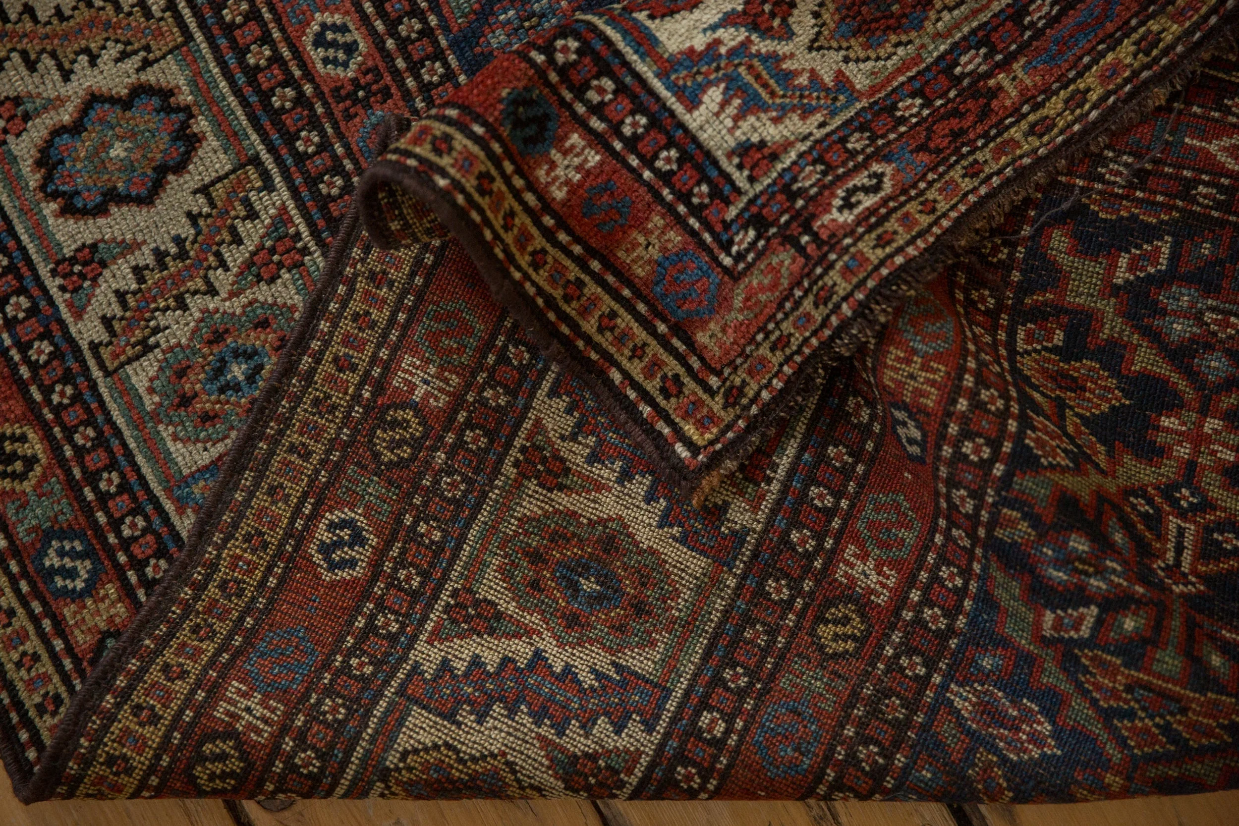 3.5x15.5 Antique Fine Malayer Rug Runner - Image 9