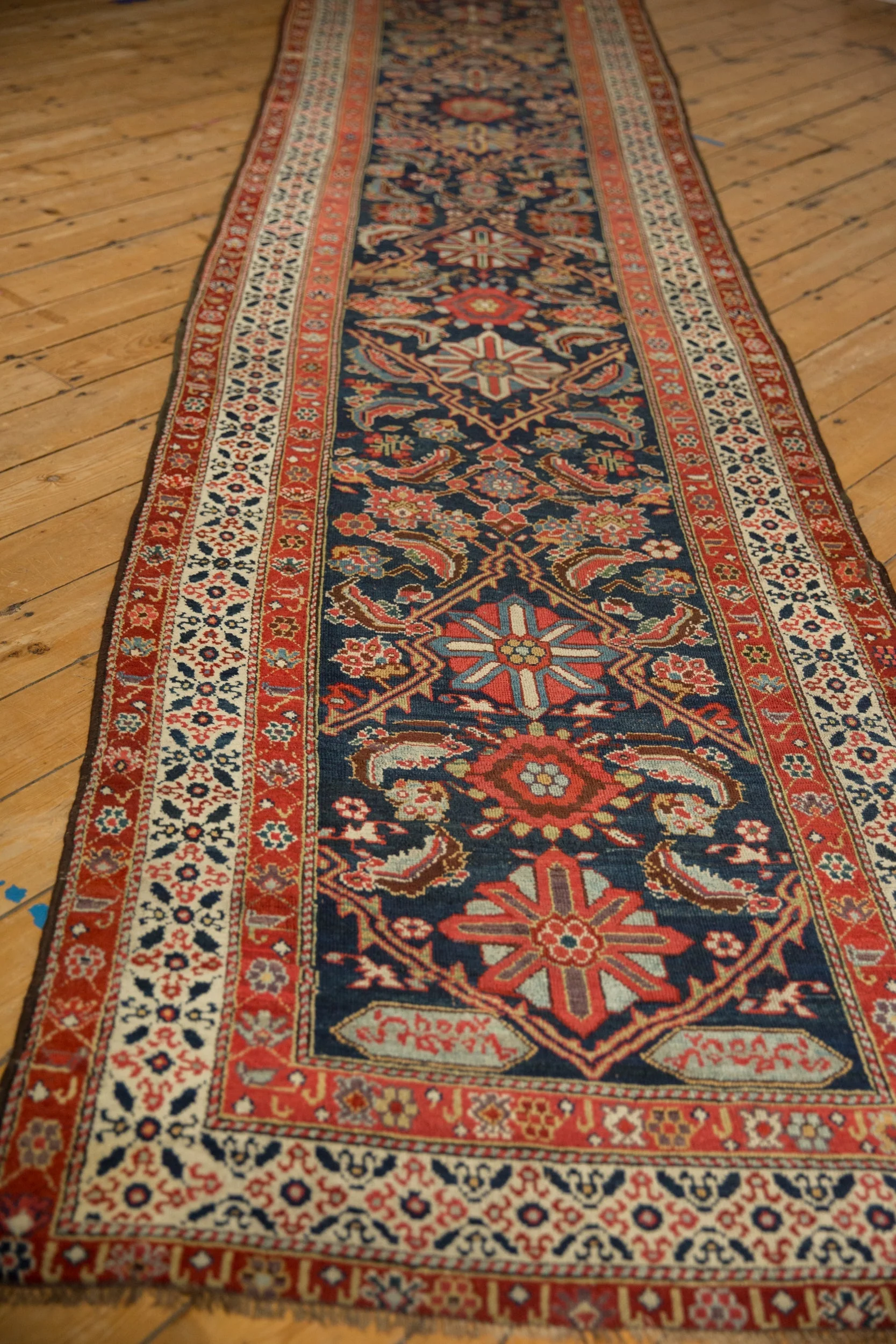 3.5x15.5 Antique Fine Malayer Rug Runner - Image 4