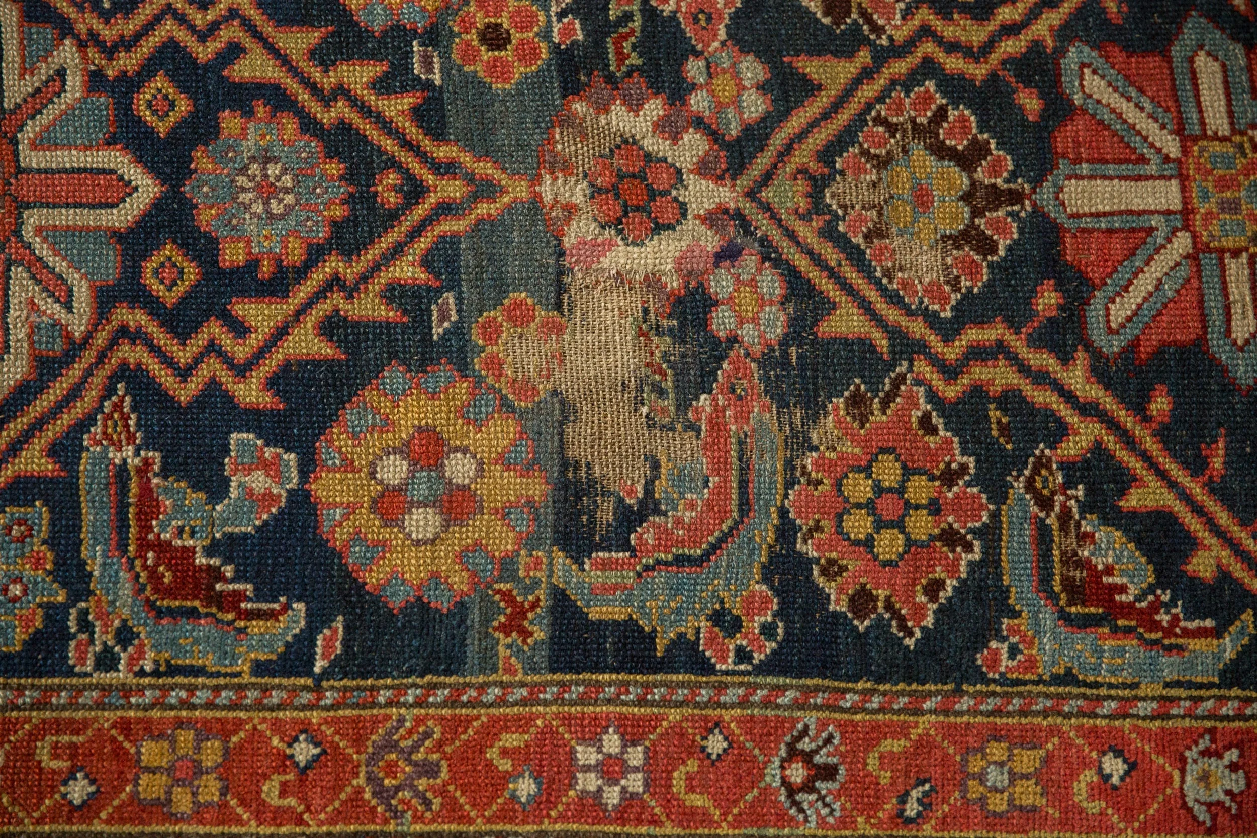 3.5x15.5 Antique Fine Malayer Rug Runner - Image 5