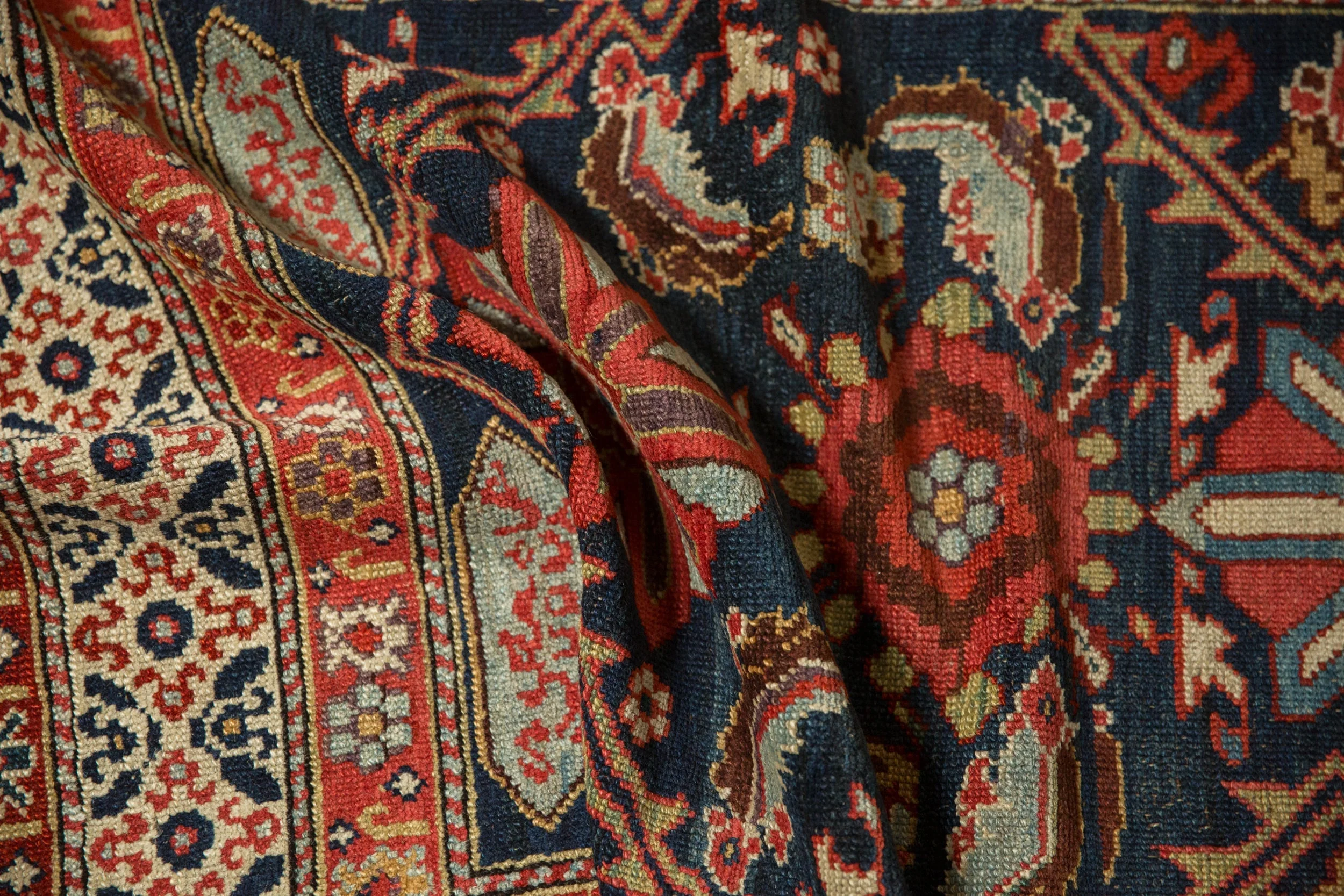 3.5x15.5 Antique Fine Malayer Rug Runner - Image 7