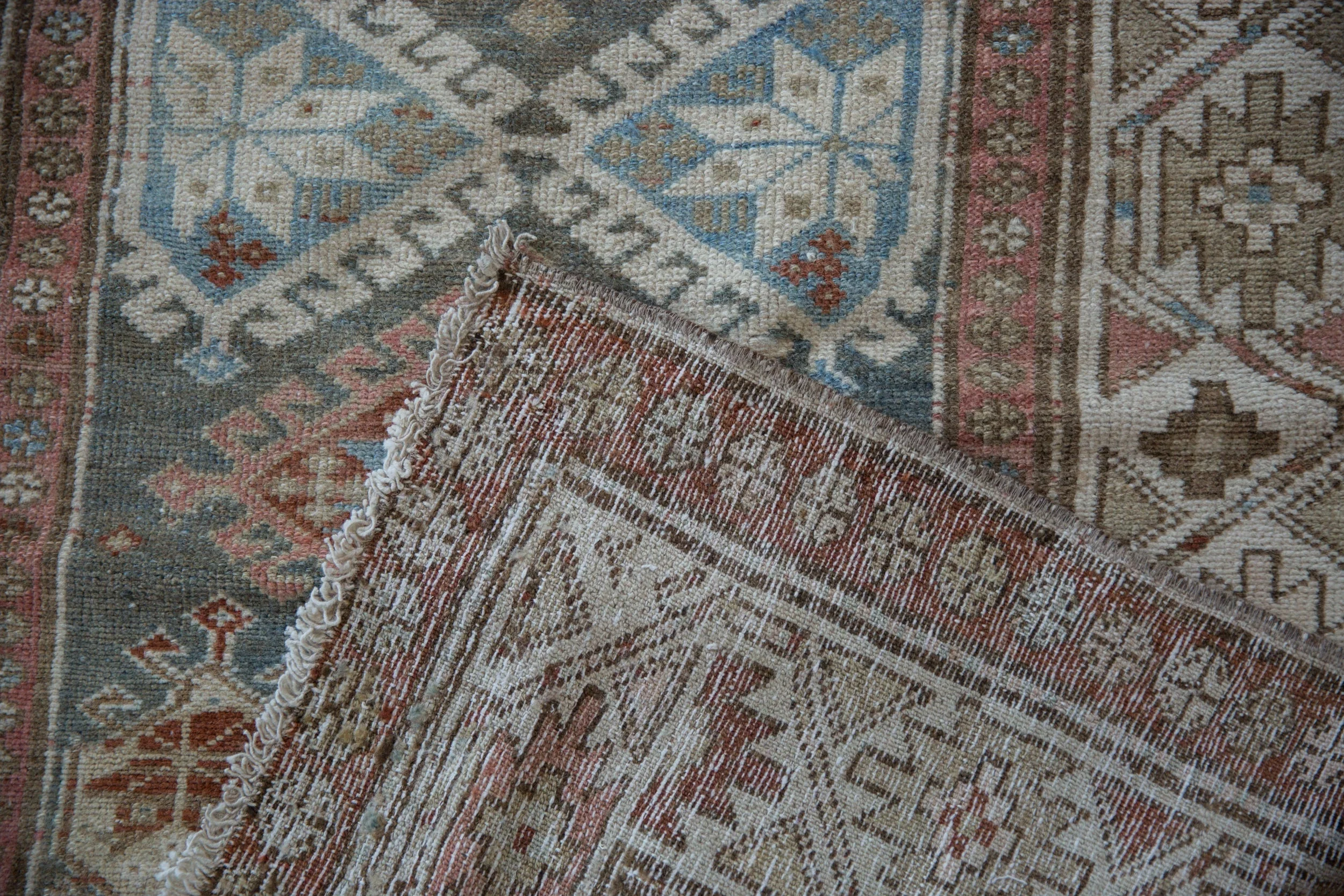 3.5x15.5 Vintage Distressed Hamadan Rug Runner - Image 11