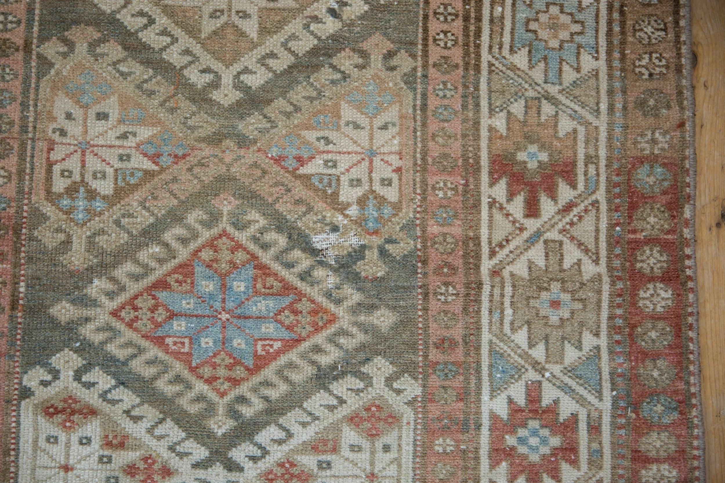 3.5x15.5 Vintage Distressed Hamadan Rug Runner - Image 3