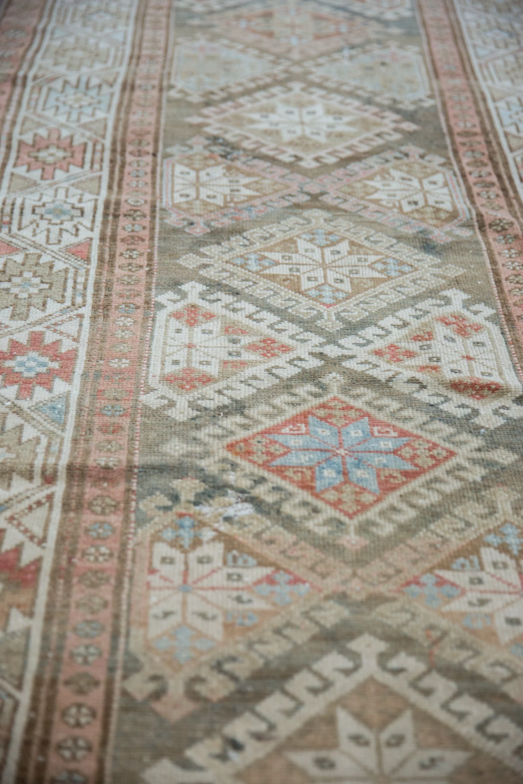 3.5x15.5 Vintage Distressed Hamadan Rug Runner - Image 5