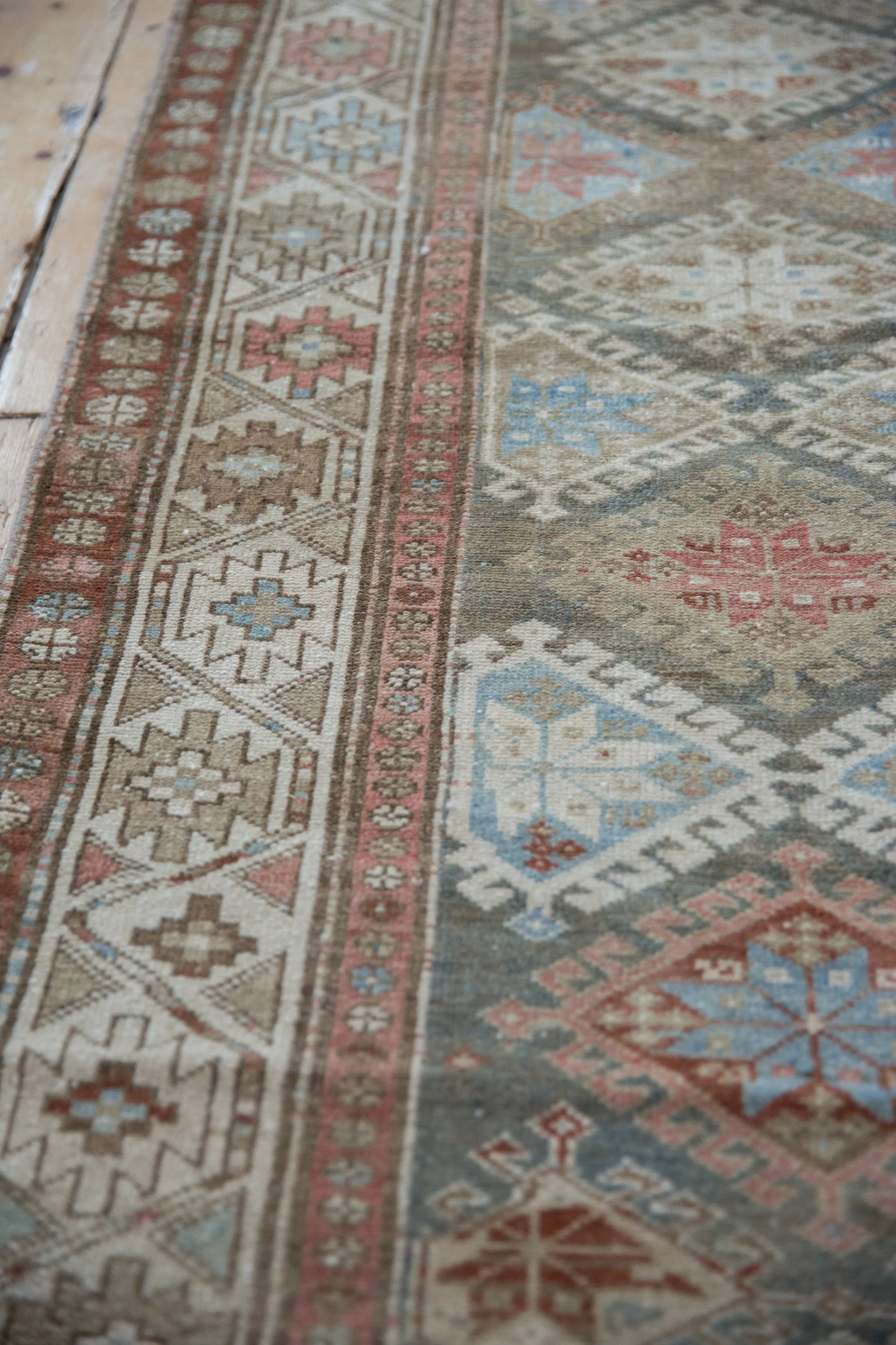 3.5x15.5 Vintage Distressed Hamadan Rug Runner - Image 7