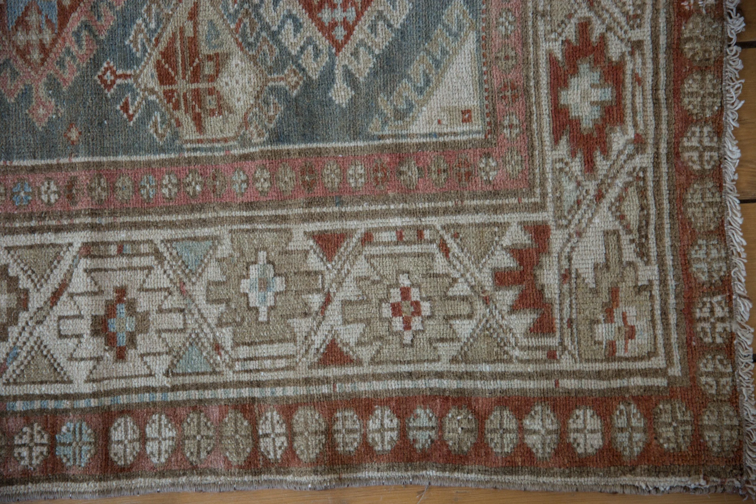 3.5x15.5 Vintage Distressed Hamadan Rug Runner - Image 9