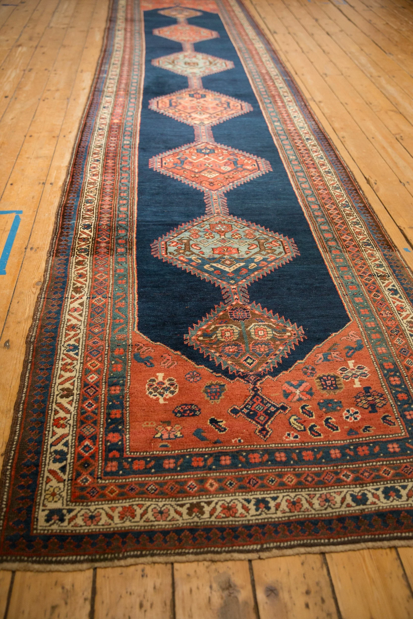 3.5x15 Antique Bijar Rug Runner - Image 4