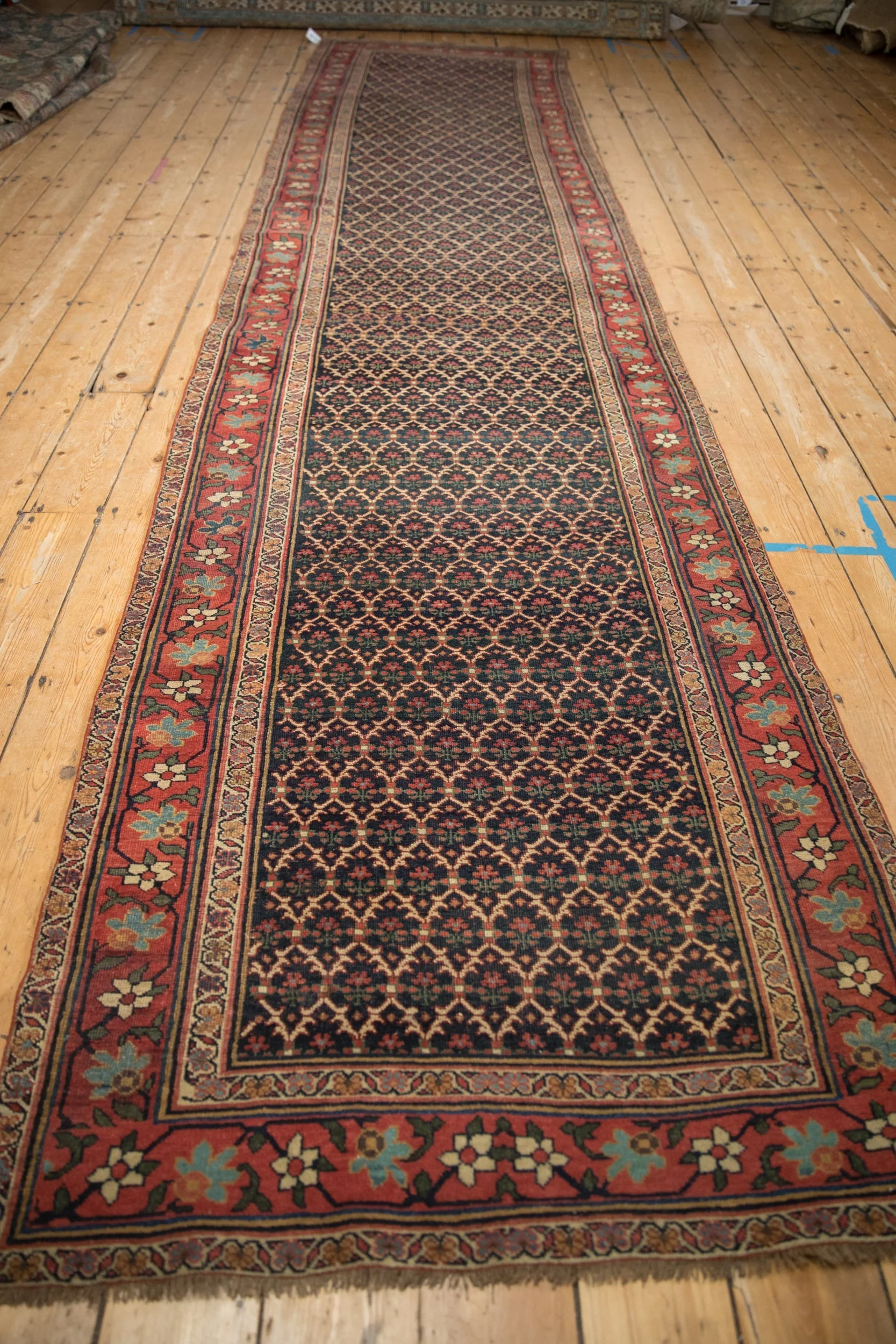 3.5x15 Antique Bijar Rug Runner - Image 4