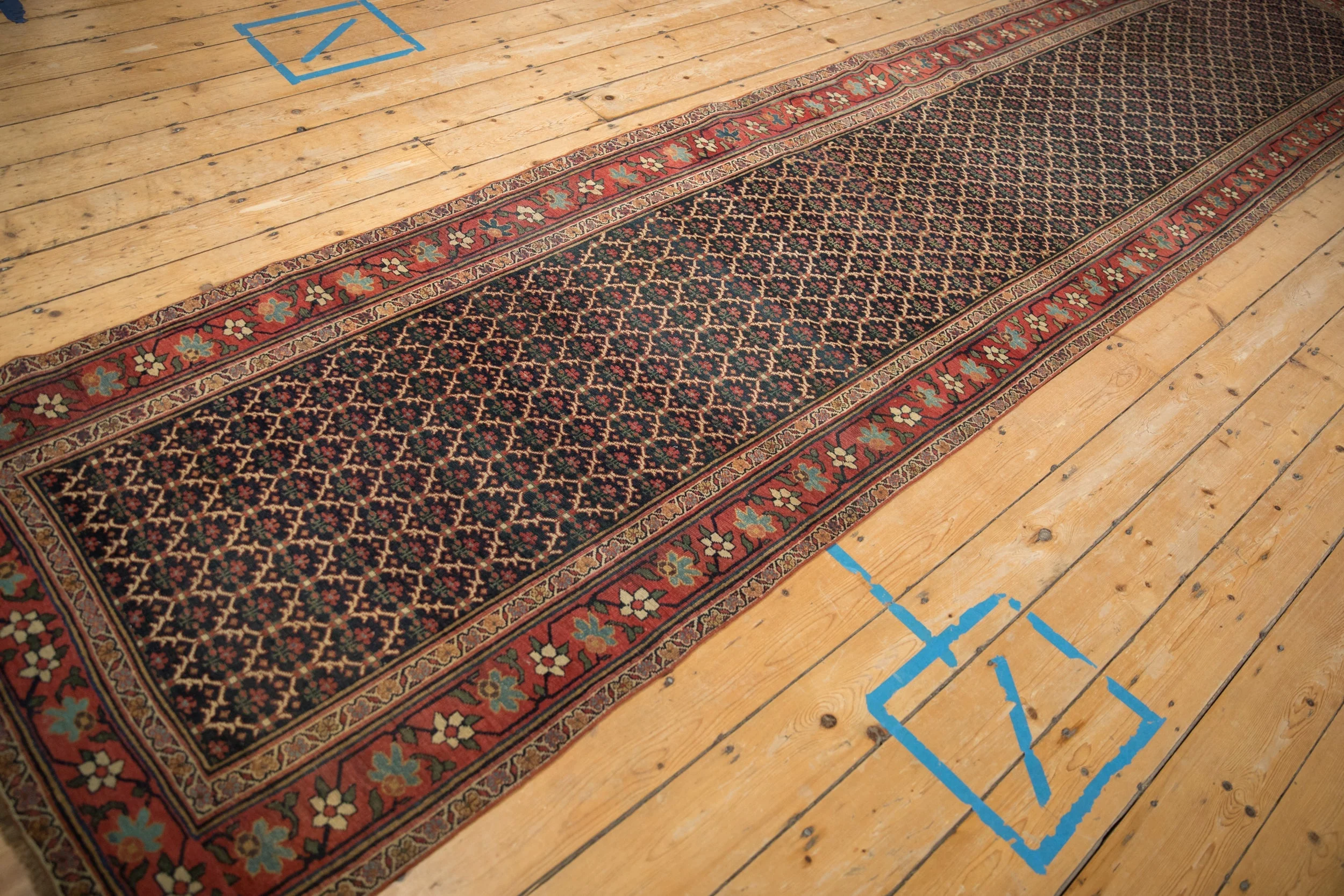 3.5x15 Antique Bijar Rug Runner - Image 6
