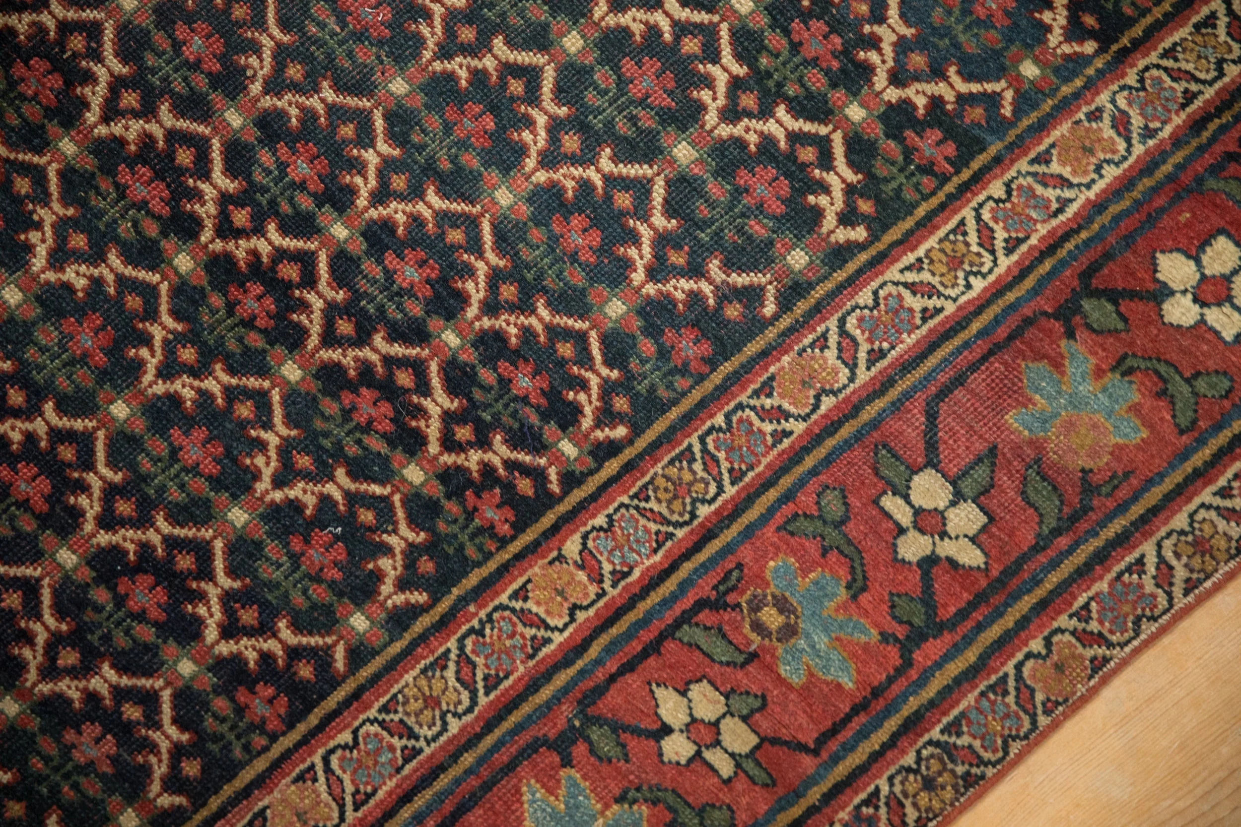 3.5x15 Antique Bijar Rug Runner - Image 8
