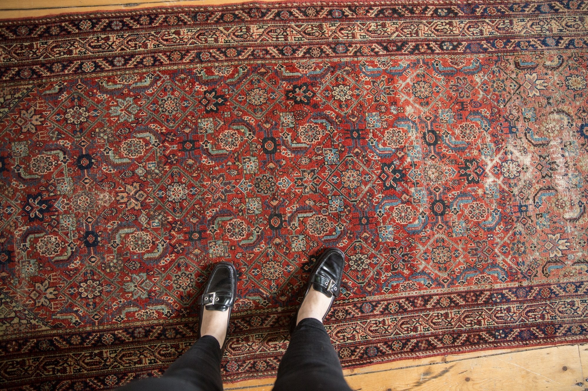 3.5x15 Antique Malayer Rug Runner - Image 2
