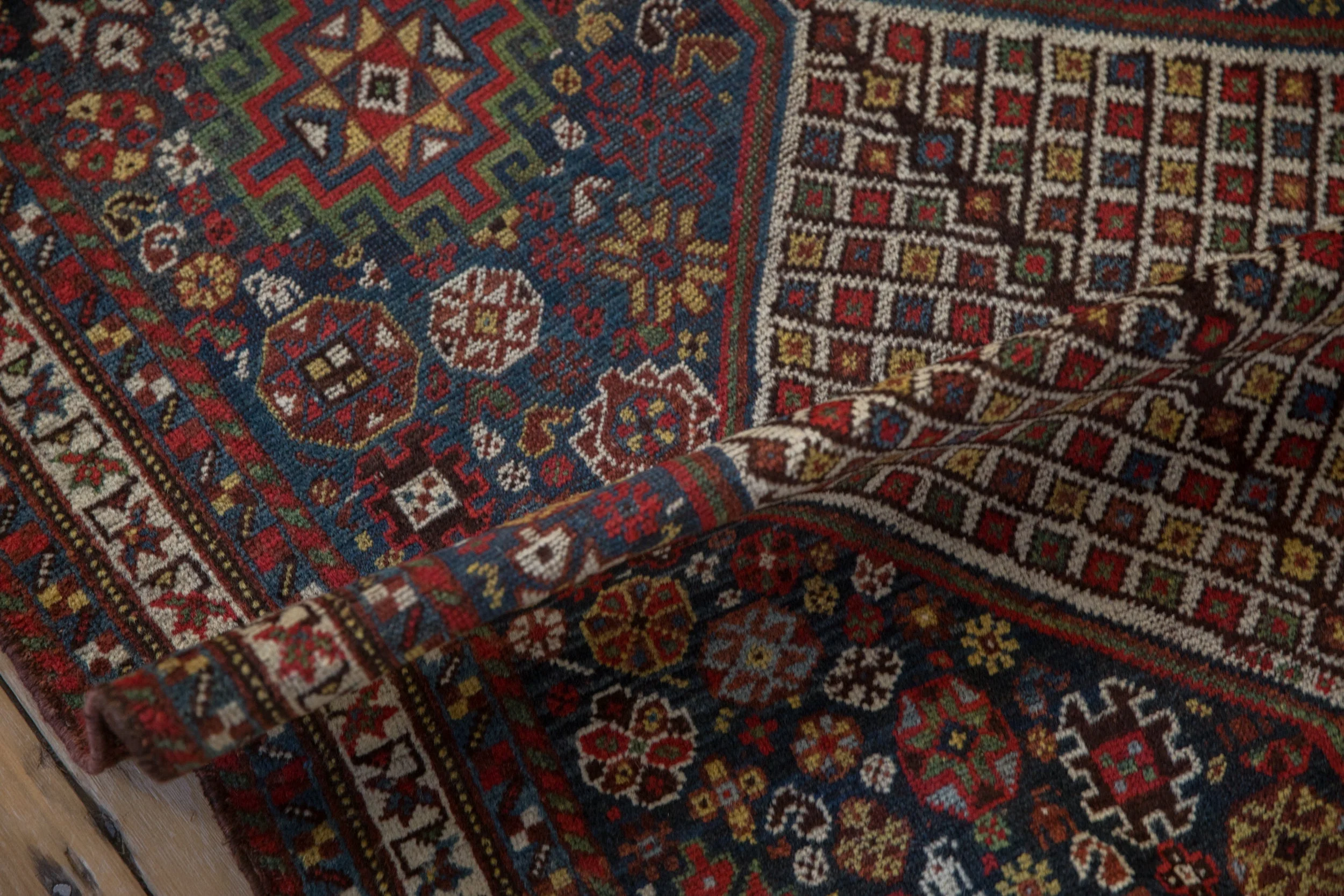 3.5x15 Antique Qashqai Rug Runner - Image 15