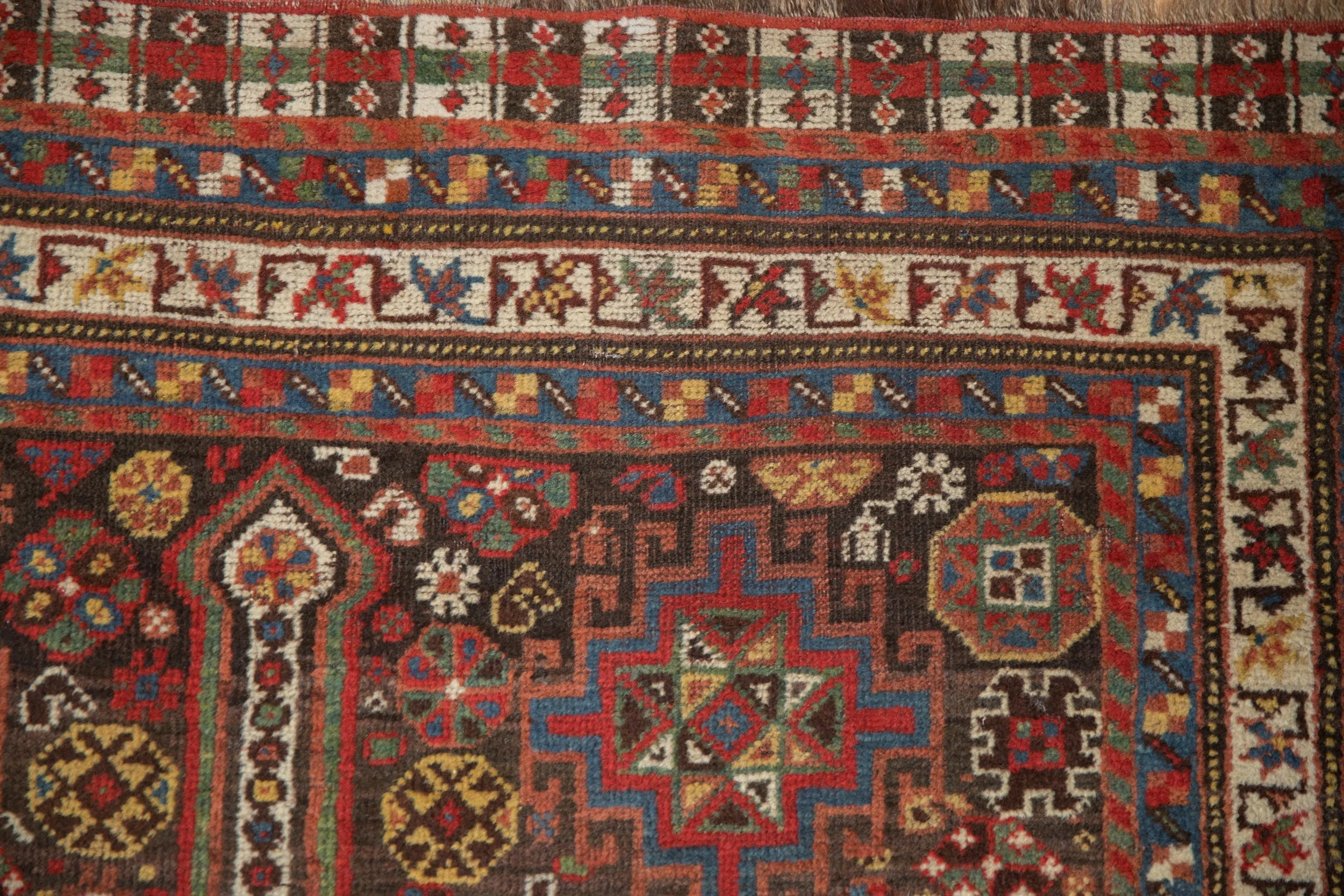 3.5x15 Antique Qashqai Rug Runner - Image 3