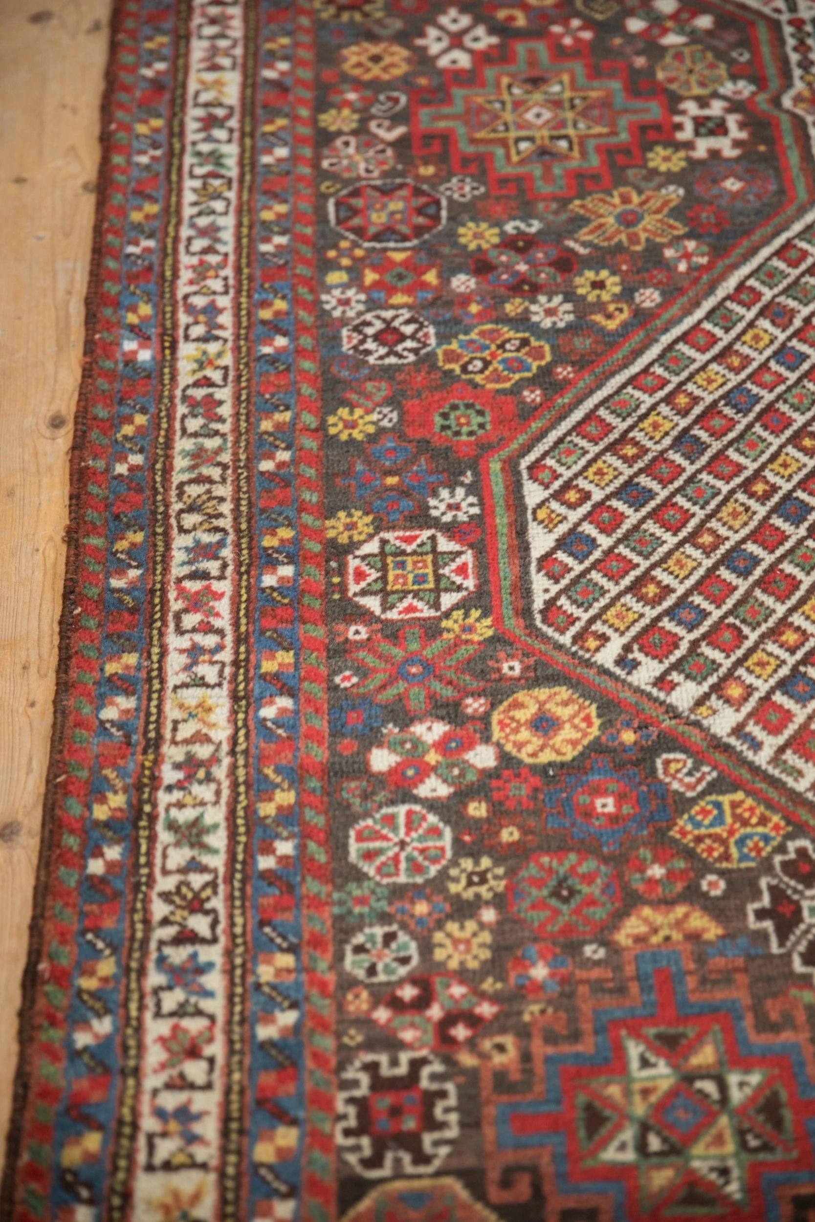 3.5x15 Antique Qashqai Rug Runner - Image 5