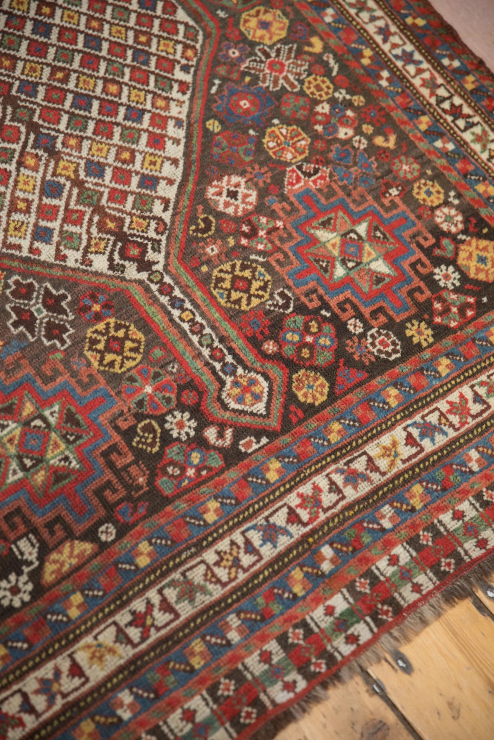3.5x15 Antique Qashqai Rug Runner - Image 6