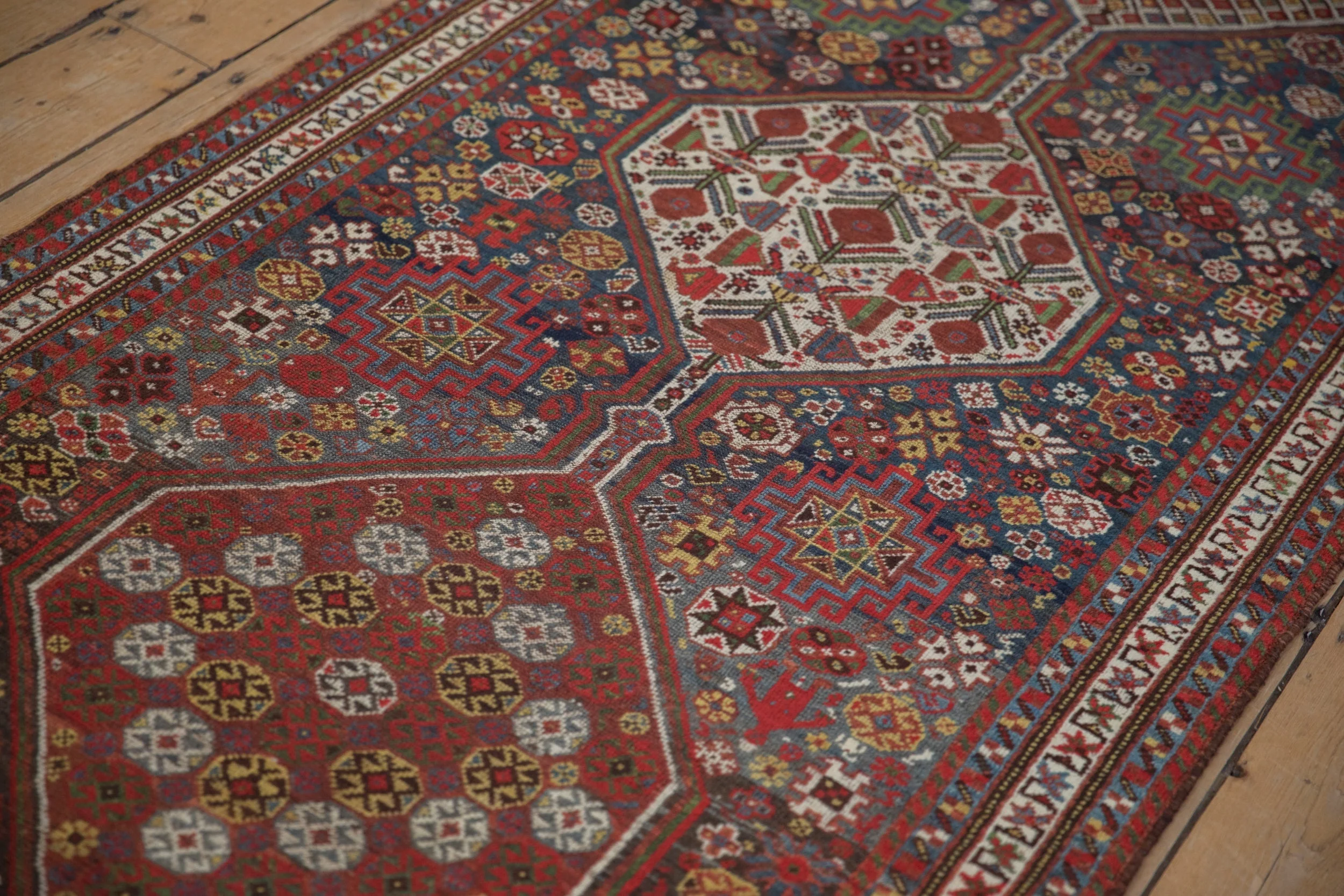 3.5x15 Antique Qashqai Rug Runner - Image 8