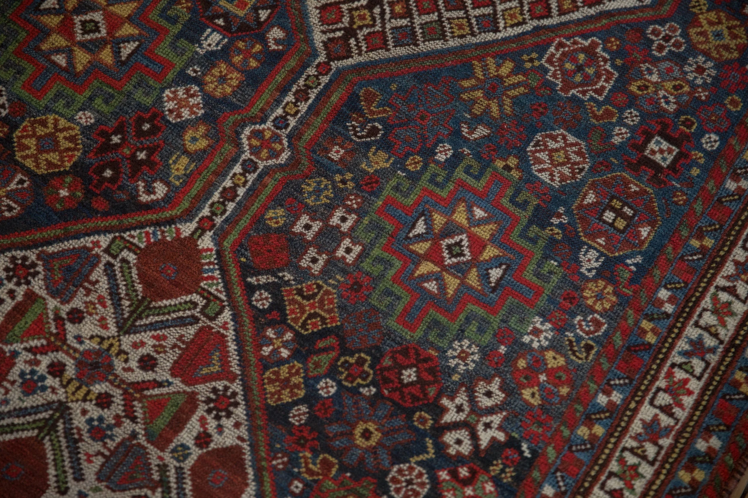 3.5x15 Antique Qashqai Rug Runner - Image 9