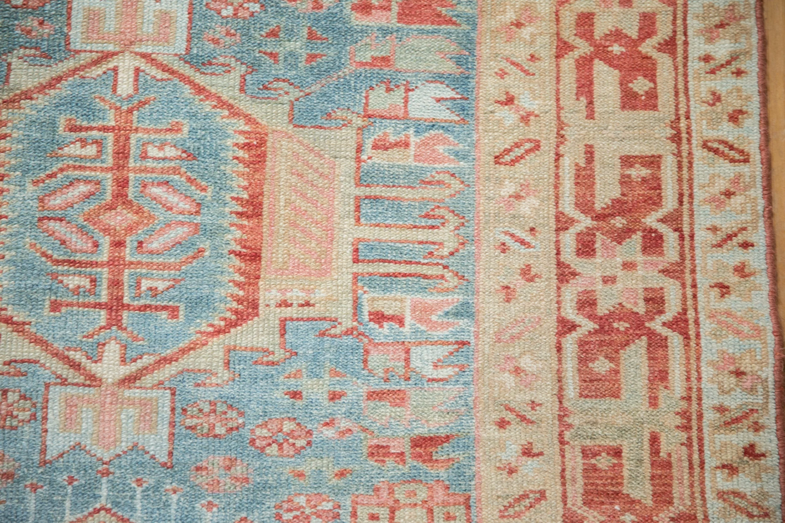 3.5x15 Vintage Distressed Karaja Rug Runner - Image 4