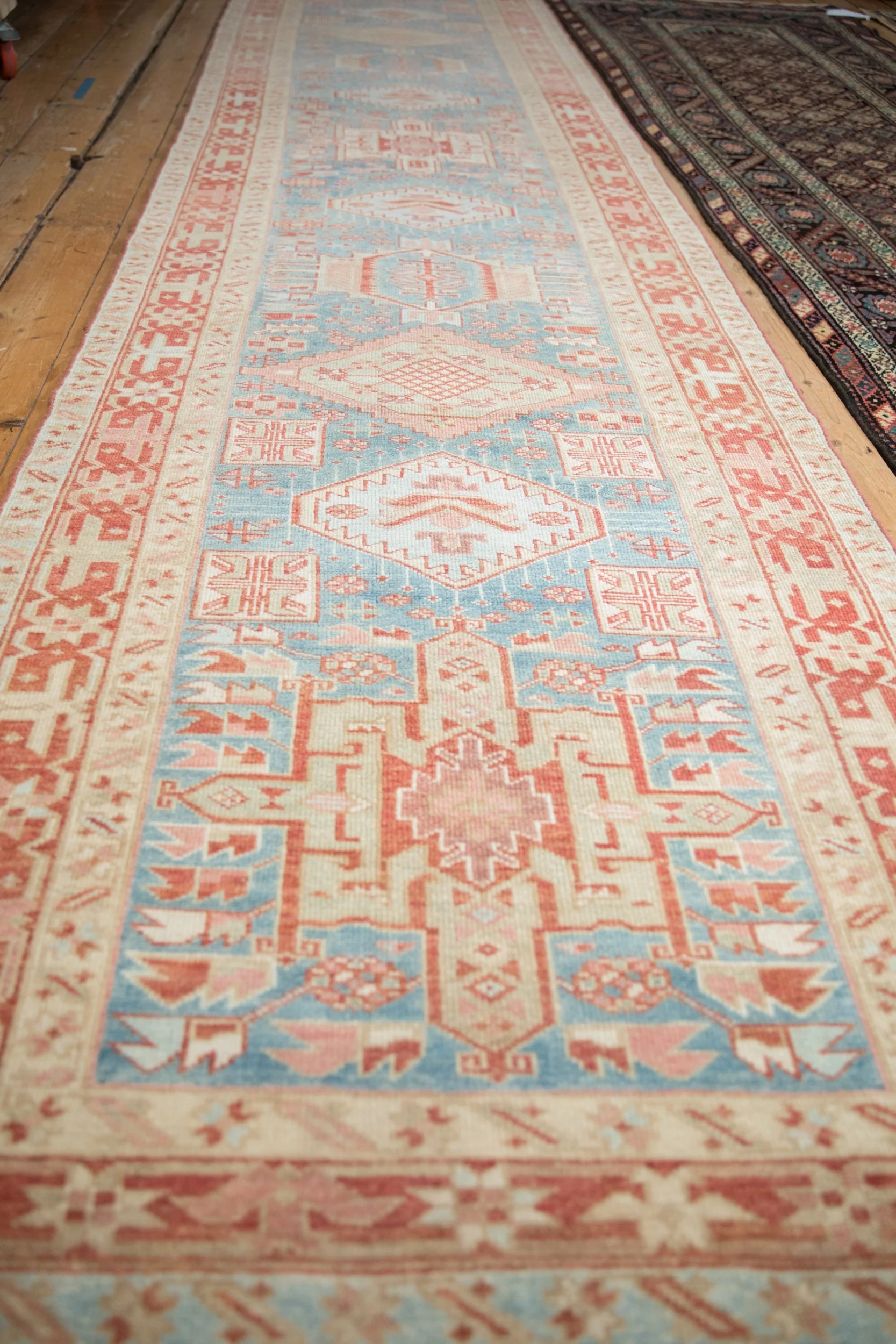 3.5x15 Vintage Distressed Karaja Rug Runner - Image 6