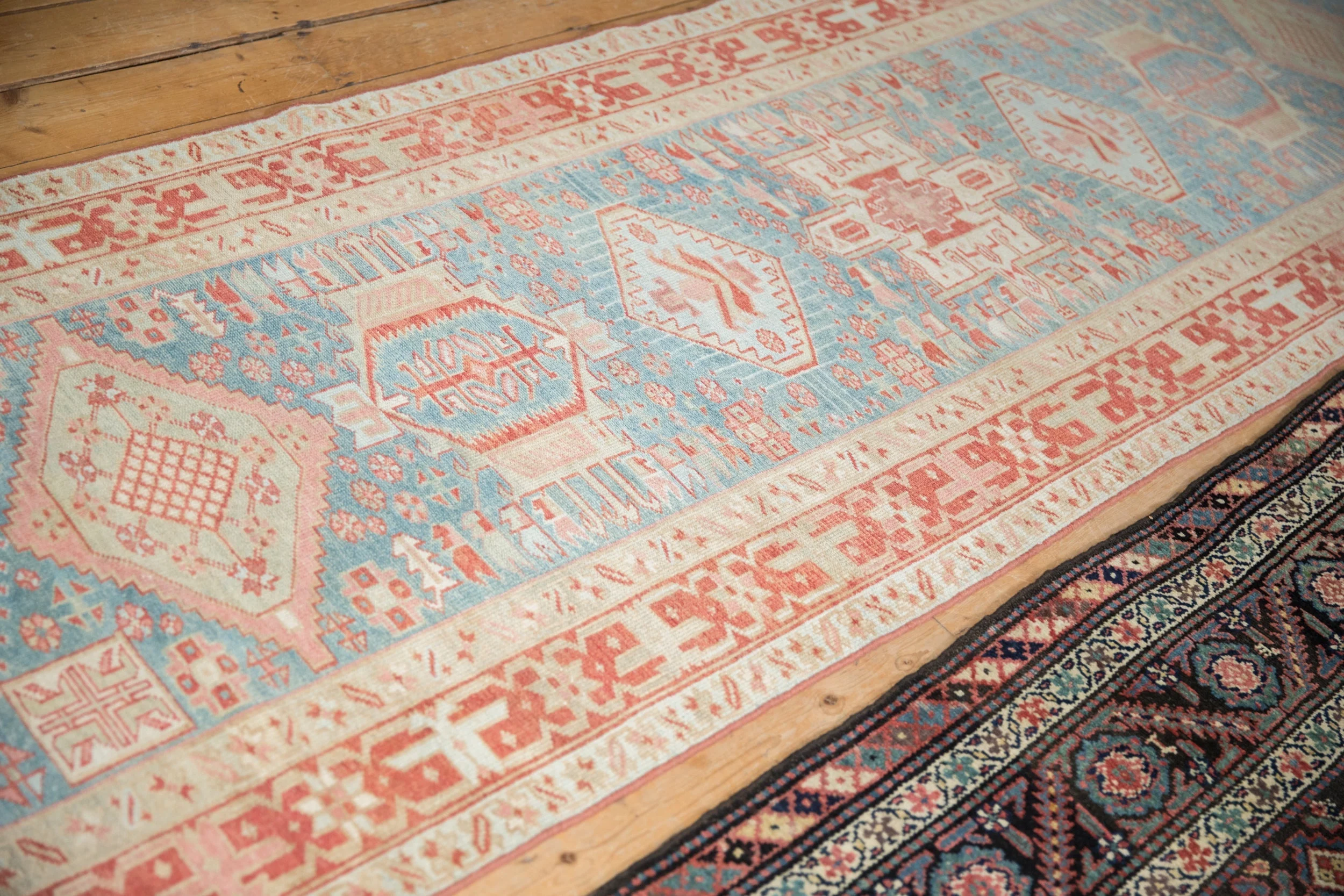 3.5x15 Vintage Distressed Karaja Rug Runner - Image 9