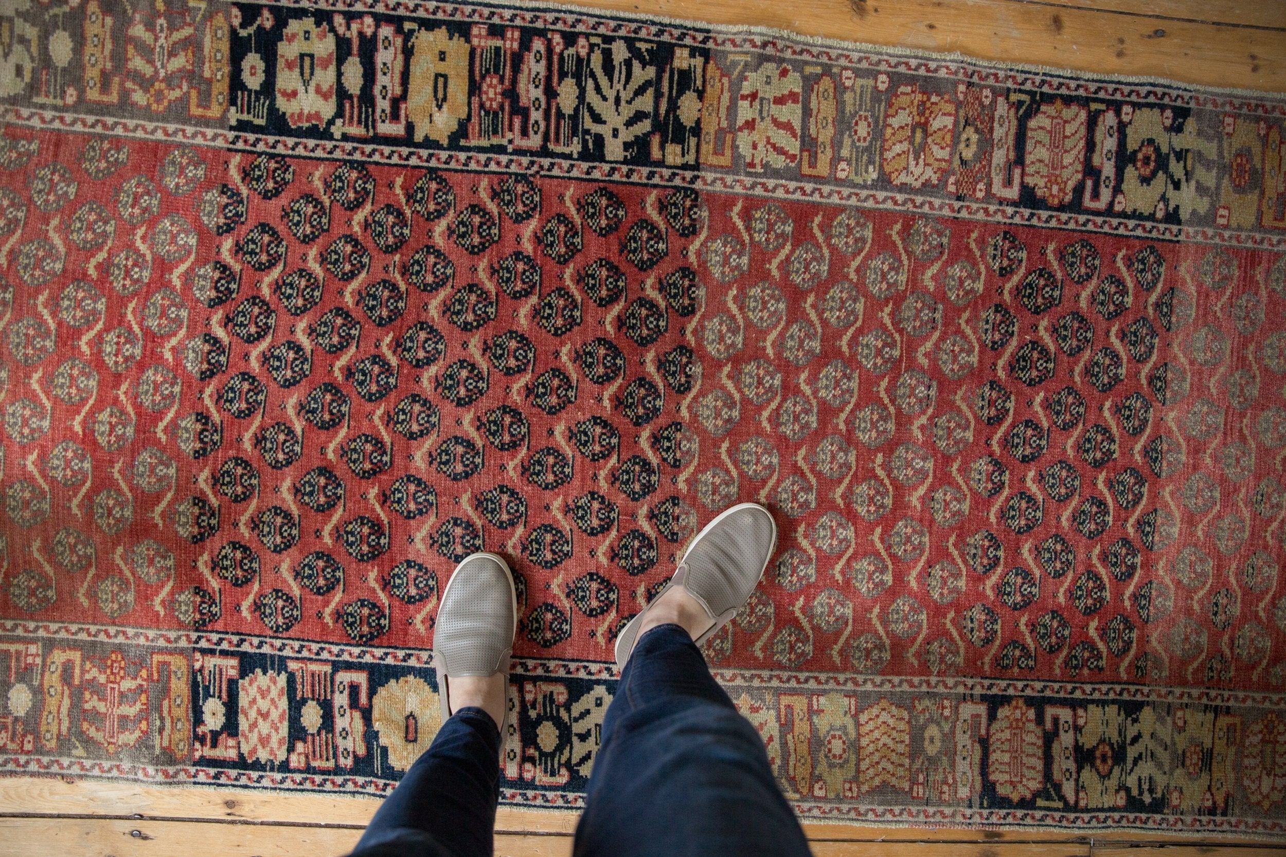 3.5x15 Vintage Distressed Oushak Rug Runner - Image 2