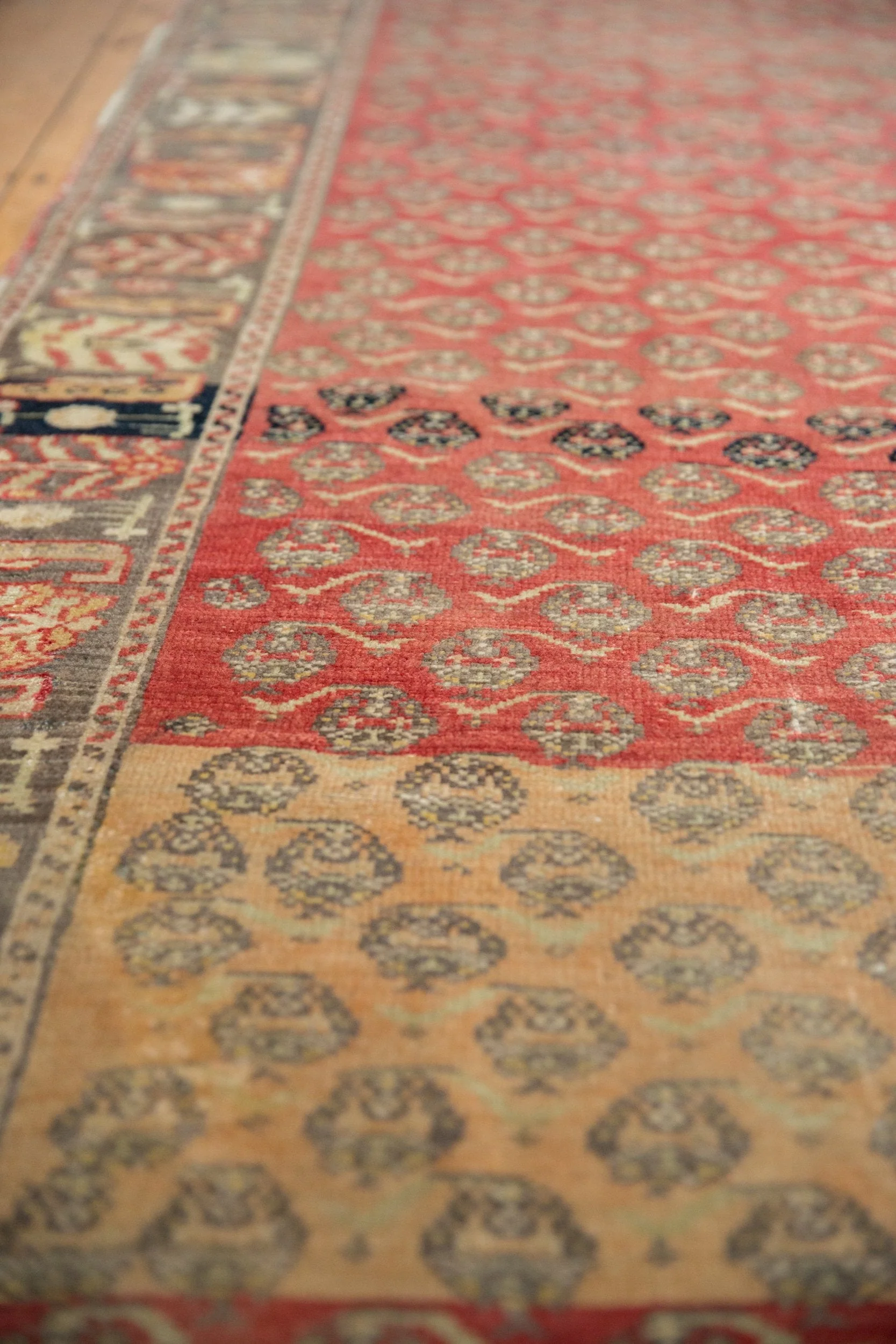 3.5x15 Vintage Distressed Oushak Rug Runner - Image 7