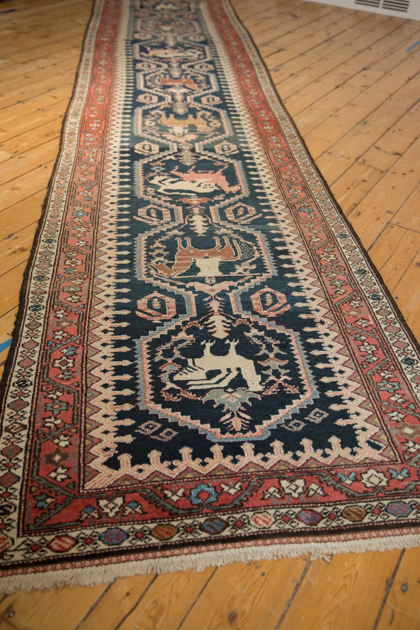 3.5x16 Antique Malayer Rug Runner - Image 4