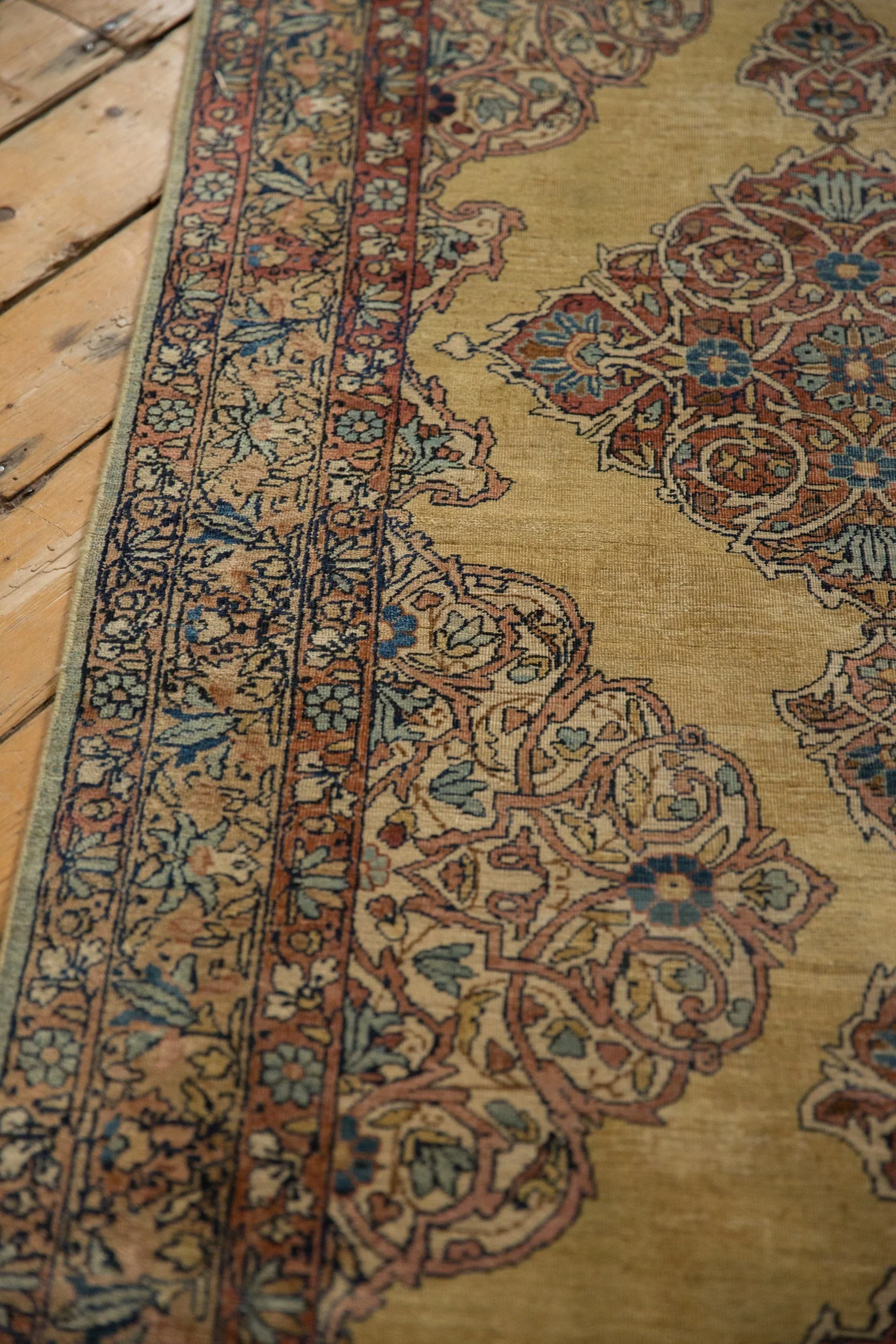 3.5x16 Vintage Tea Washed Kerman Rug Runner - Image 5
